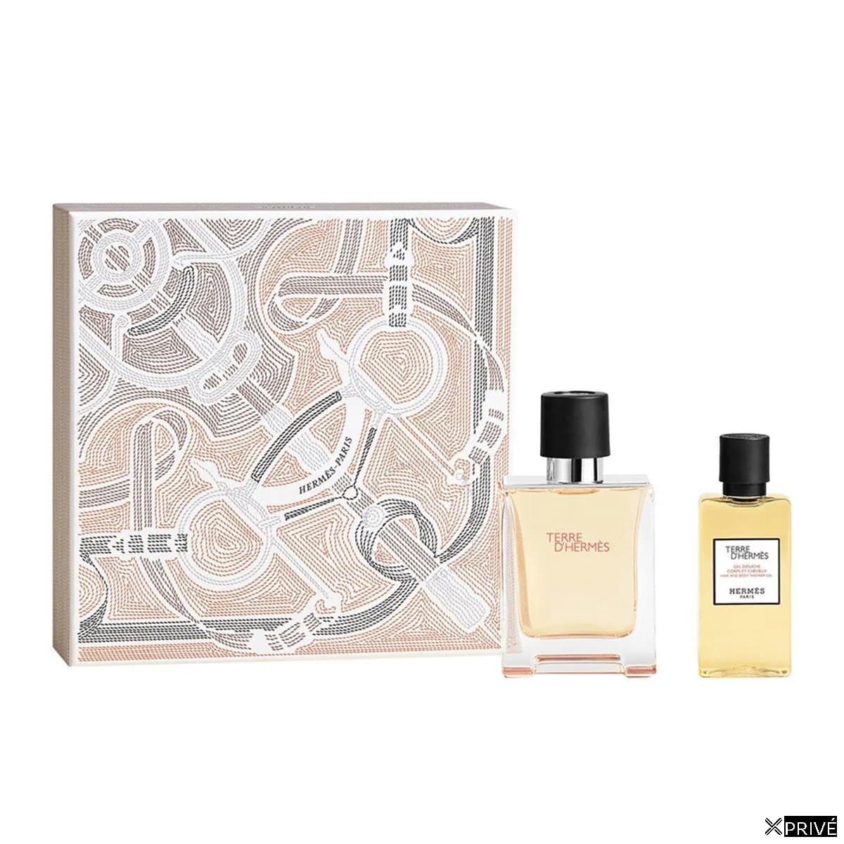 Hermès Hermes Terre Dhermes Eau De Toilette Pour Homme 50ml Spray Gel De Baño 40ml — 1