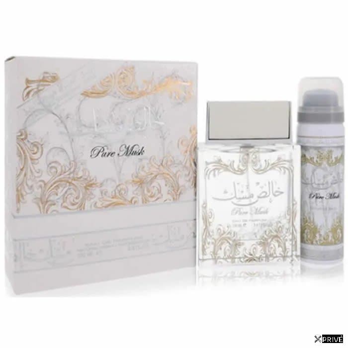 LATTAFA PURE MUSK EAU DE PARFUM SPRAY 100ML + DEO ROLL-ON 50ML — 1