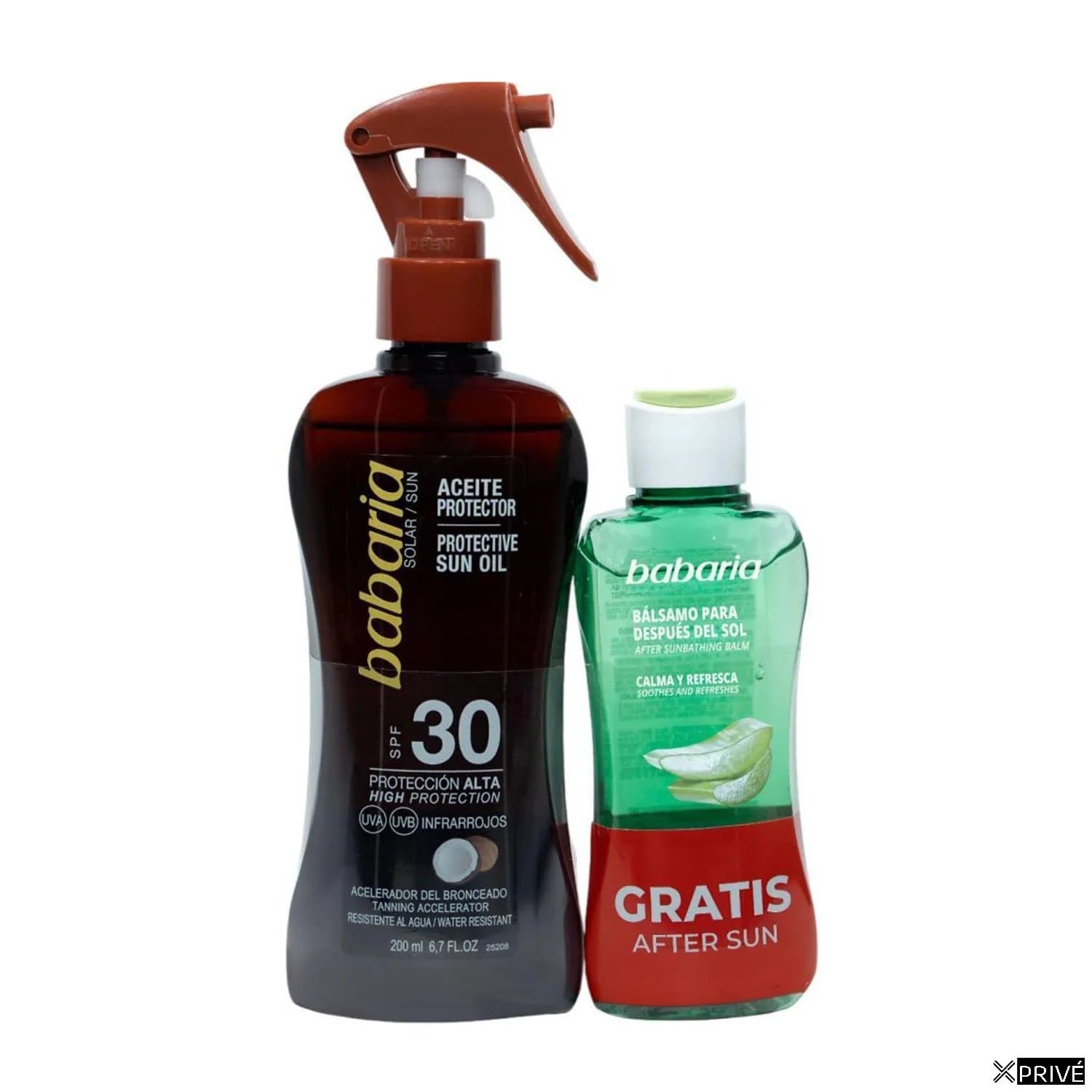 Babaria Sol Aceite Protector Solar Coco Spray F30 200ml After Sun 100ml — 1