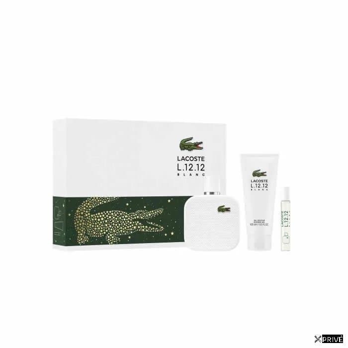 Lacoste L.12.12 Blanc Men Eau De Toilette Vaporisateur 100ml Coffret 3 Produits — 1