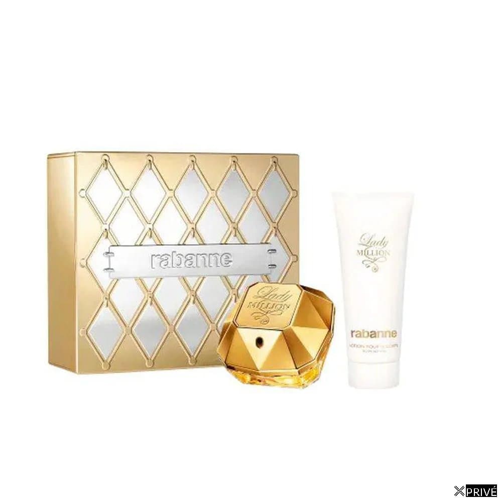 Paco Rabanne Lady Million Eau De Parfum 80ml Sensual Loción Corporal 100ml Eau De Parfum 5ml — 1