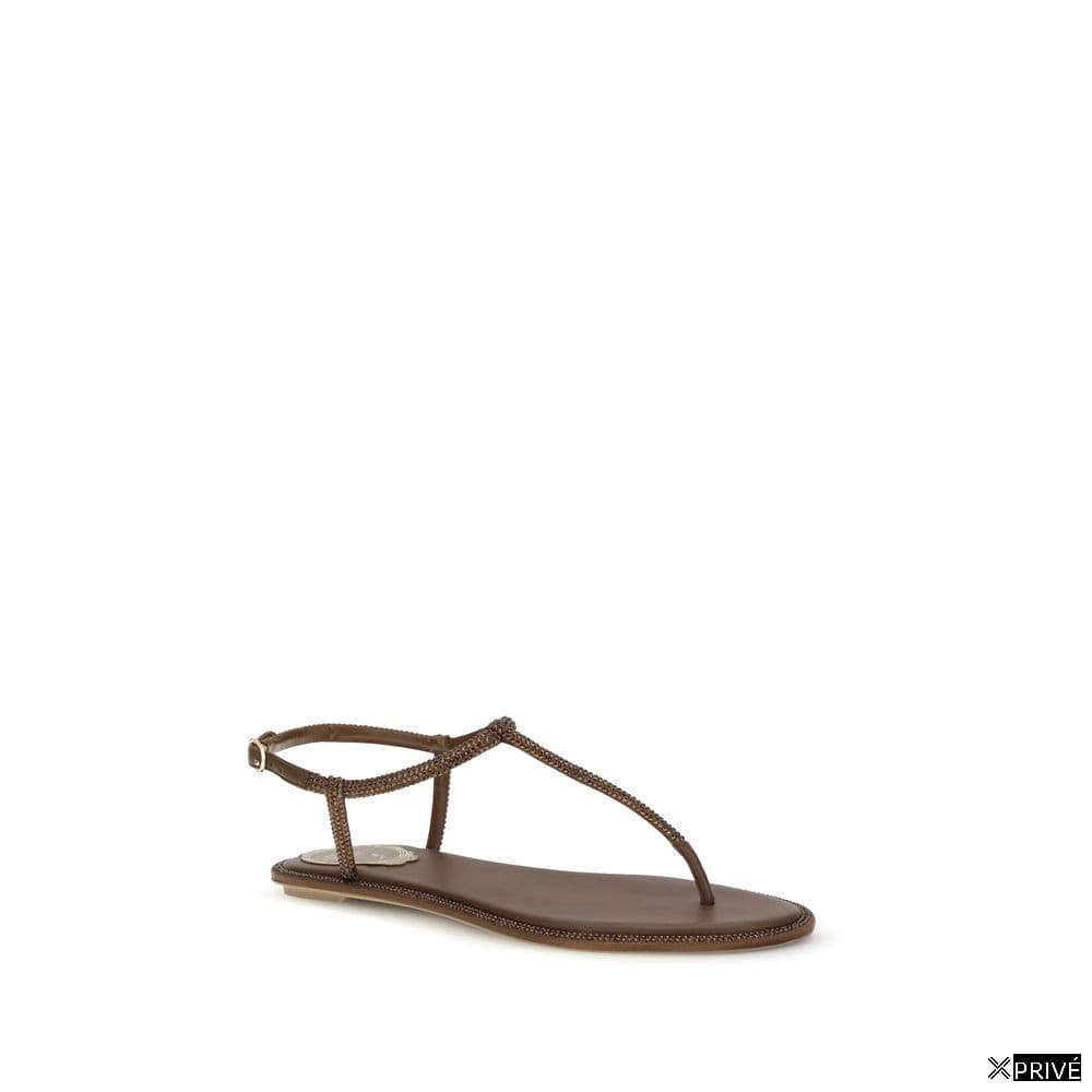 Sandales brunes en Satin — 2