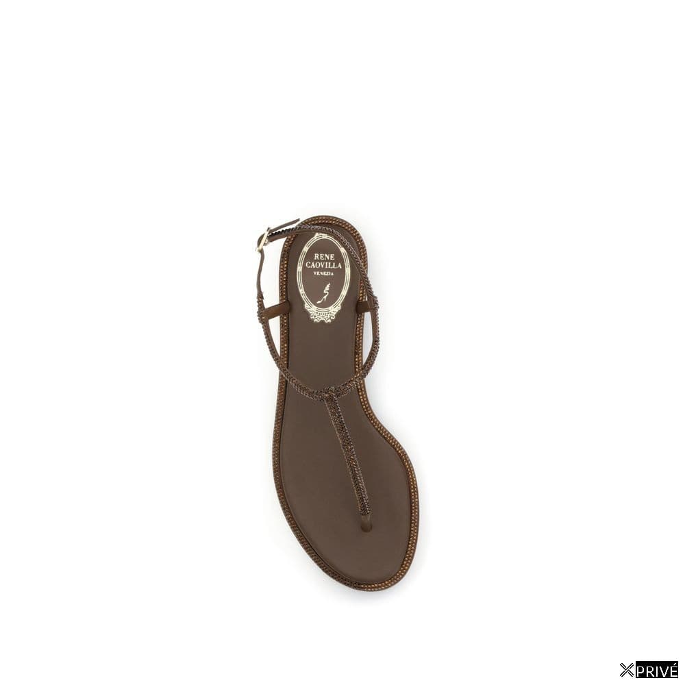 Sandales brunes en Satin — 4