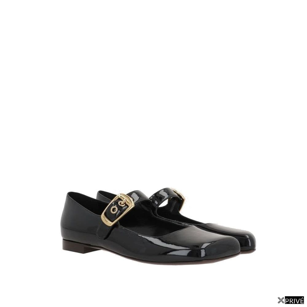 Chaussures plates noires en Veau — 2