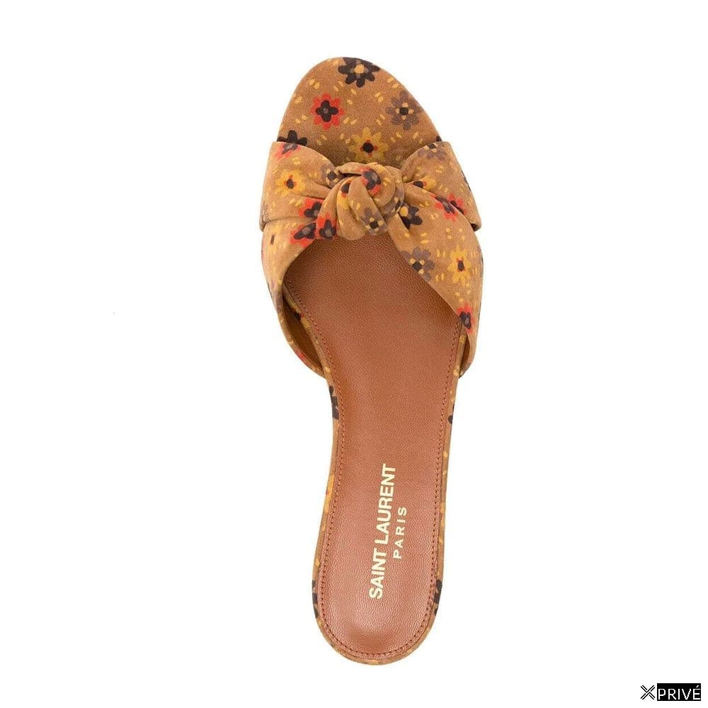 Chaussures plates brunes en Cuir — 4