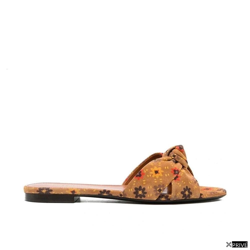 Chaussures plates brunes en Cuir — 1