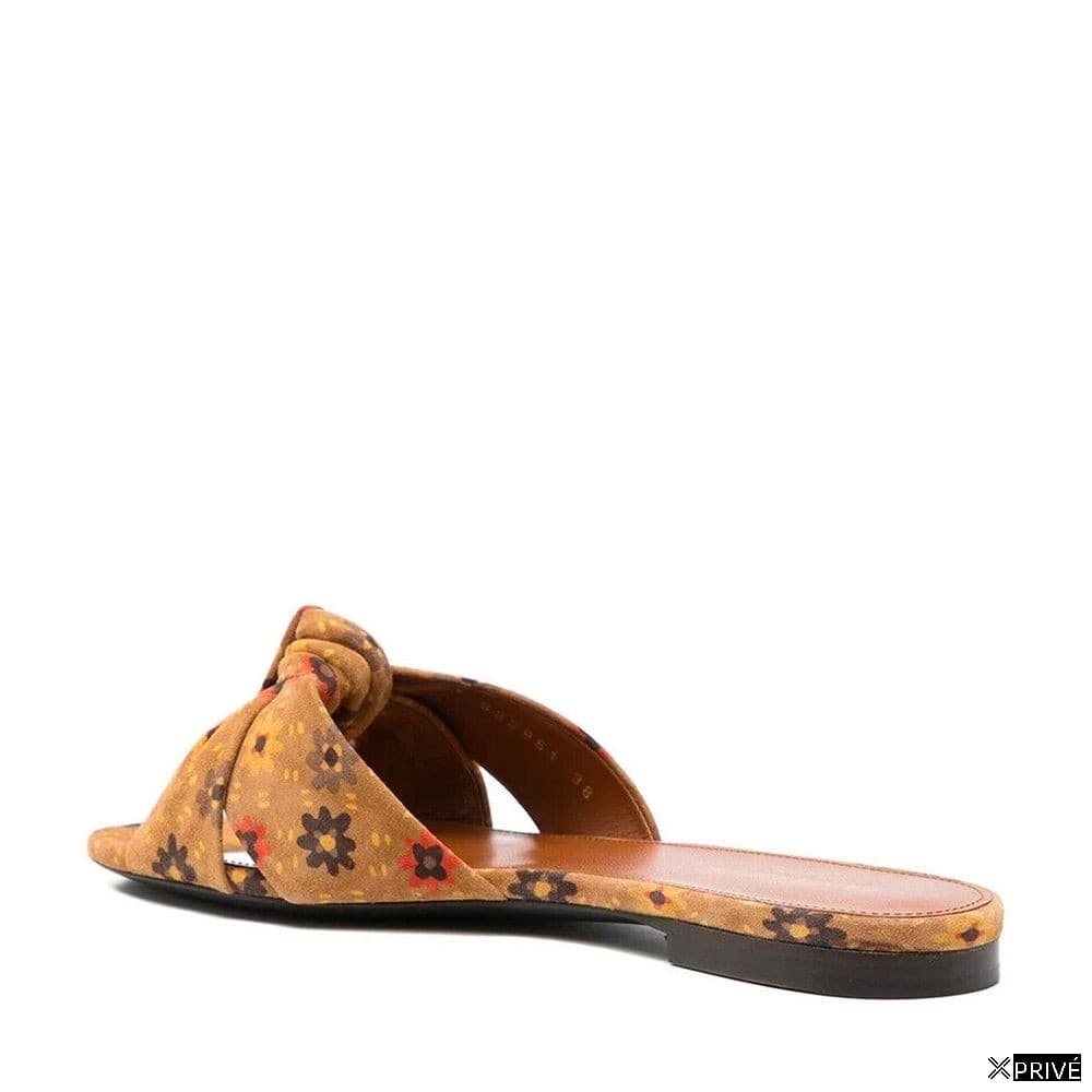 Chaussures plates brunes en Cuir — 3