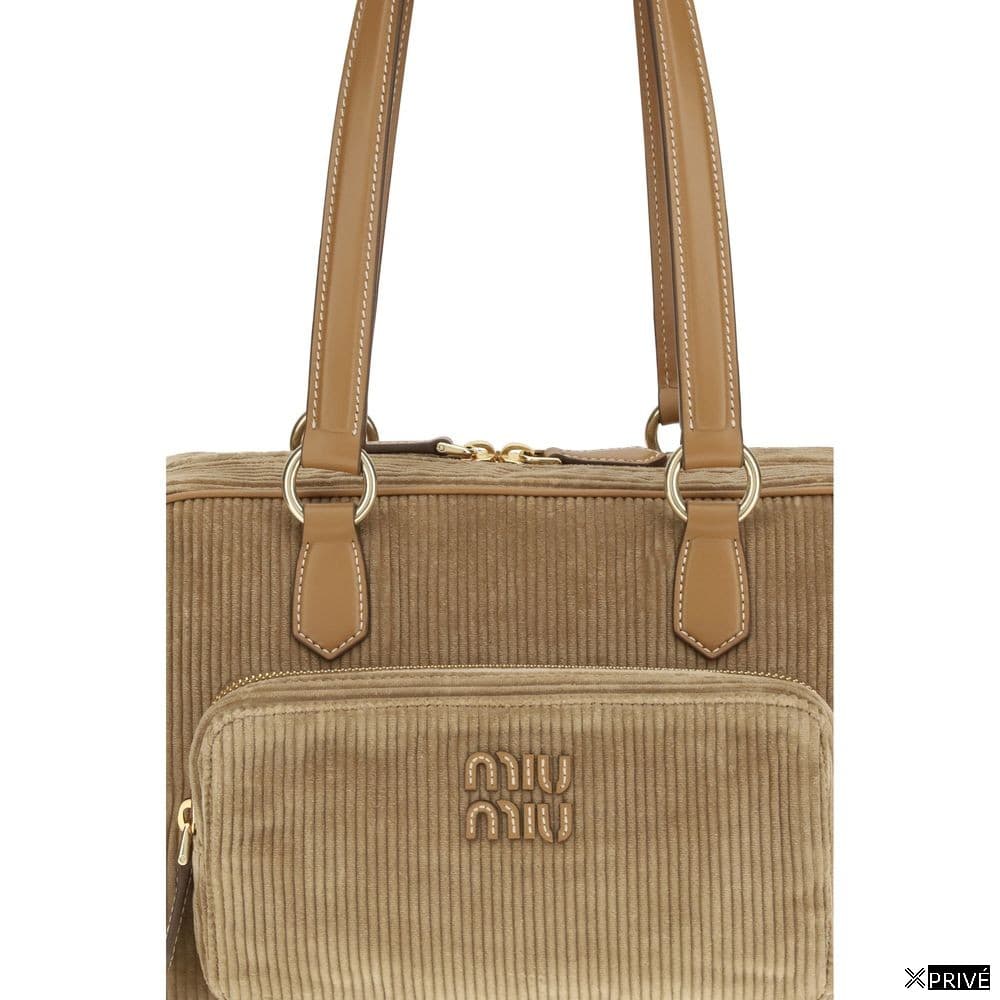 Sac bandoulière beige en Coton — 4