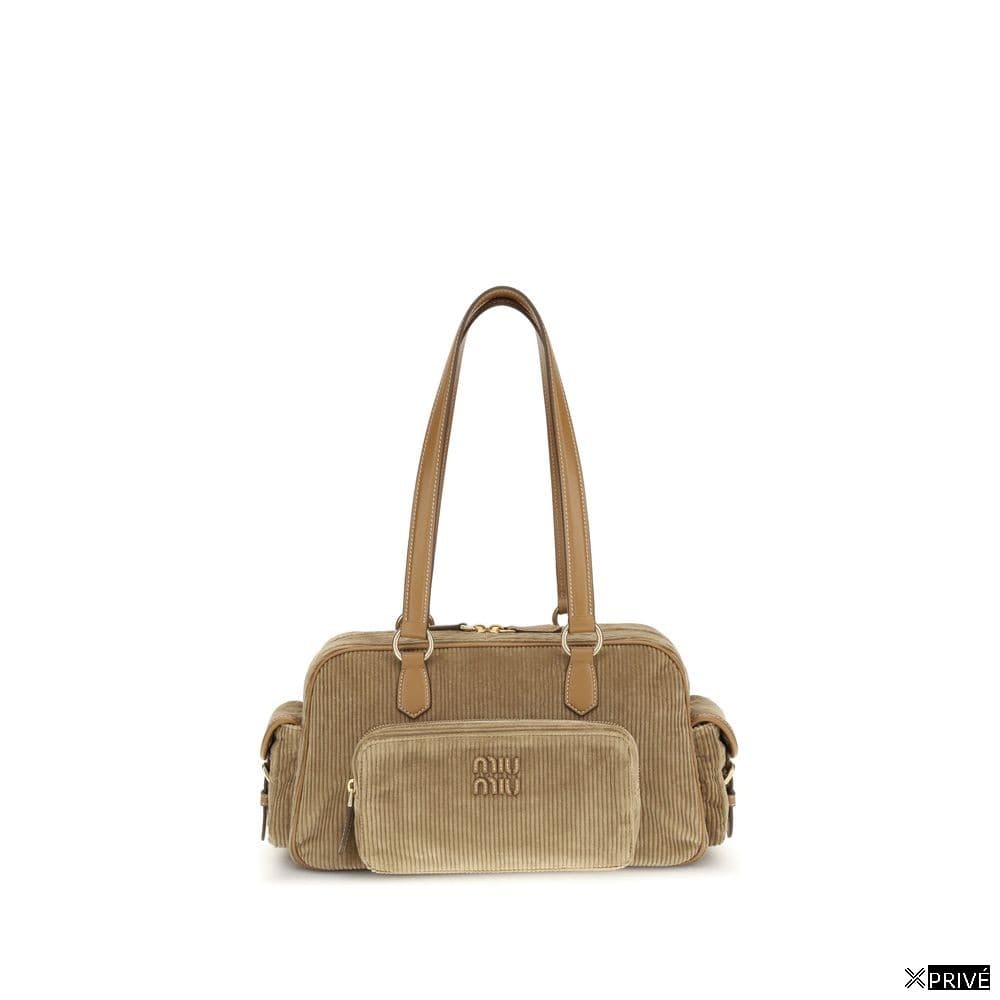 Sac bandoulière beige en Coton — 1
