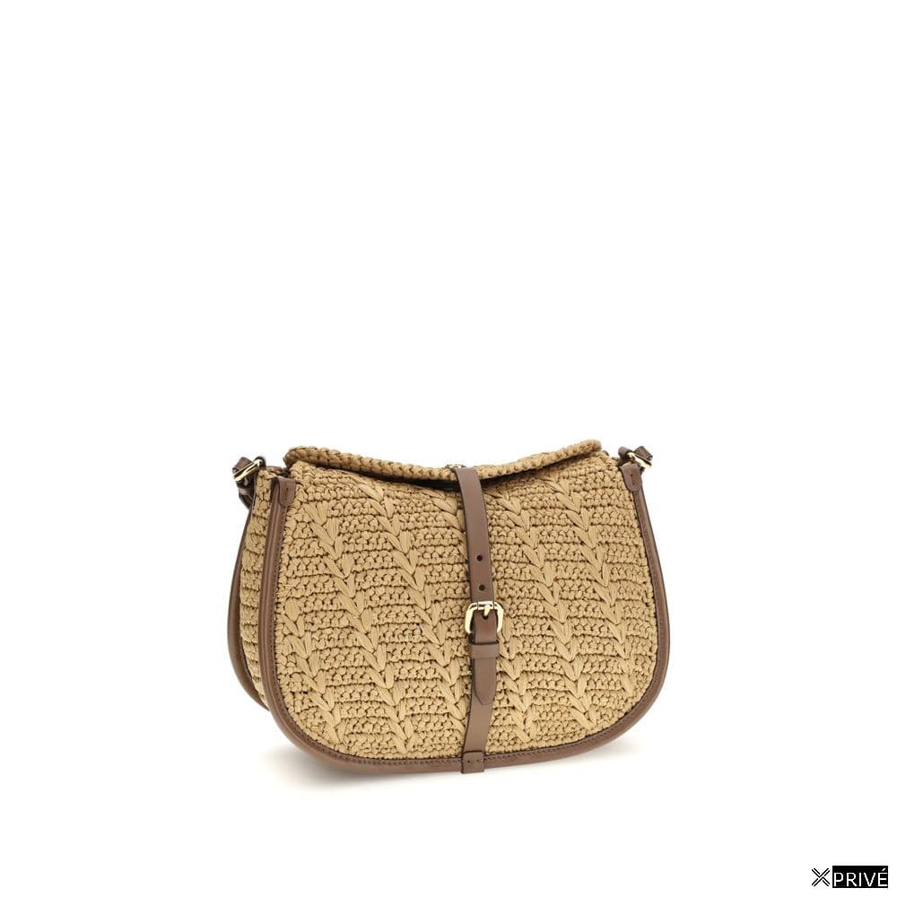 Sac bandoulière beige en Raphia — 2