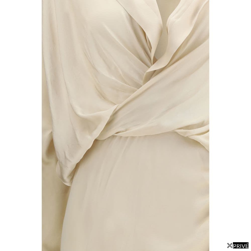 Robe beige en Viscose — 3