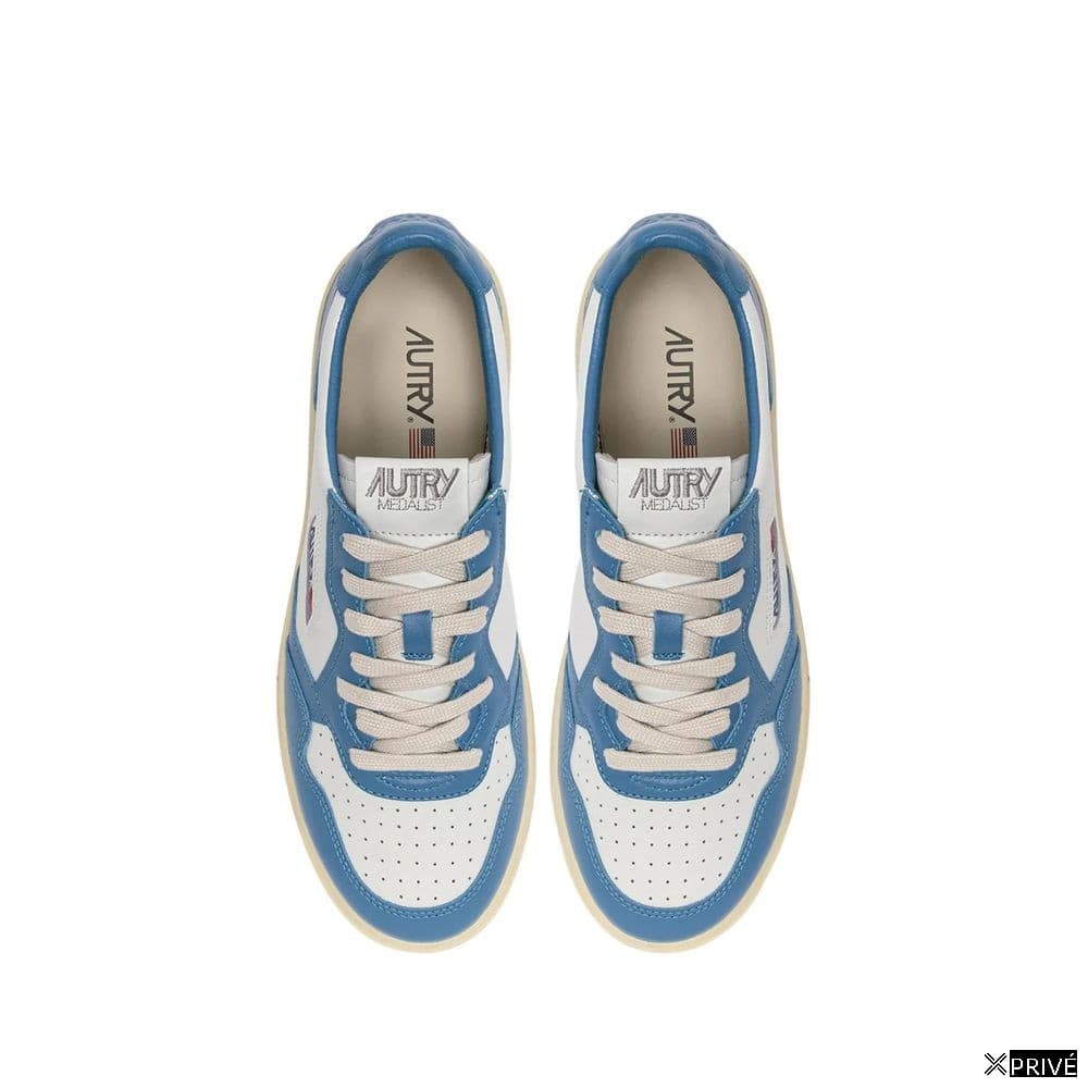 Chaussures de sport bleues en Cuir — 3