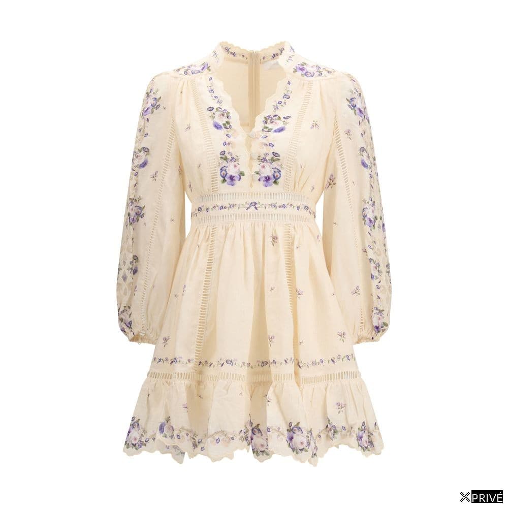 Robe beige en Lin — 1