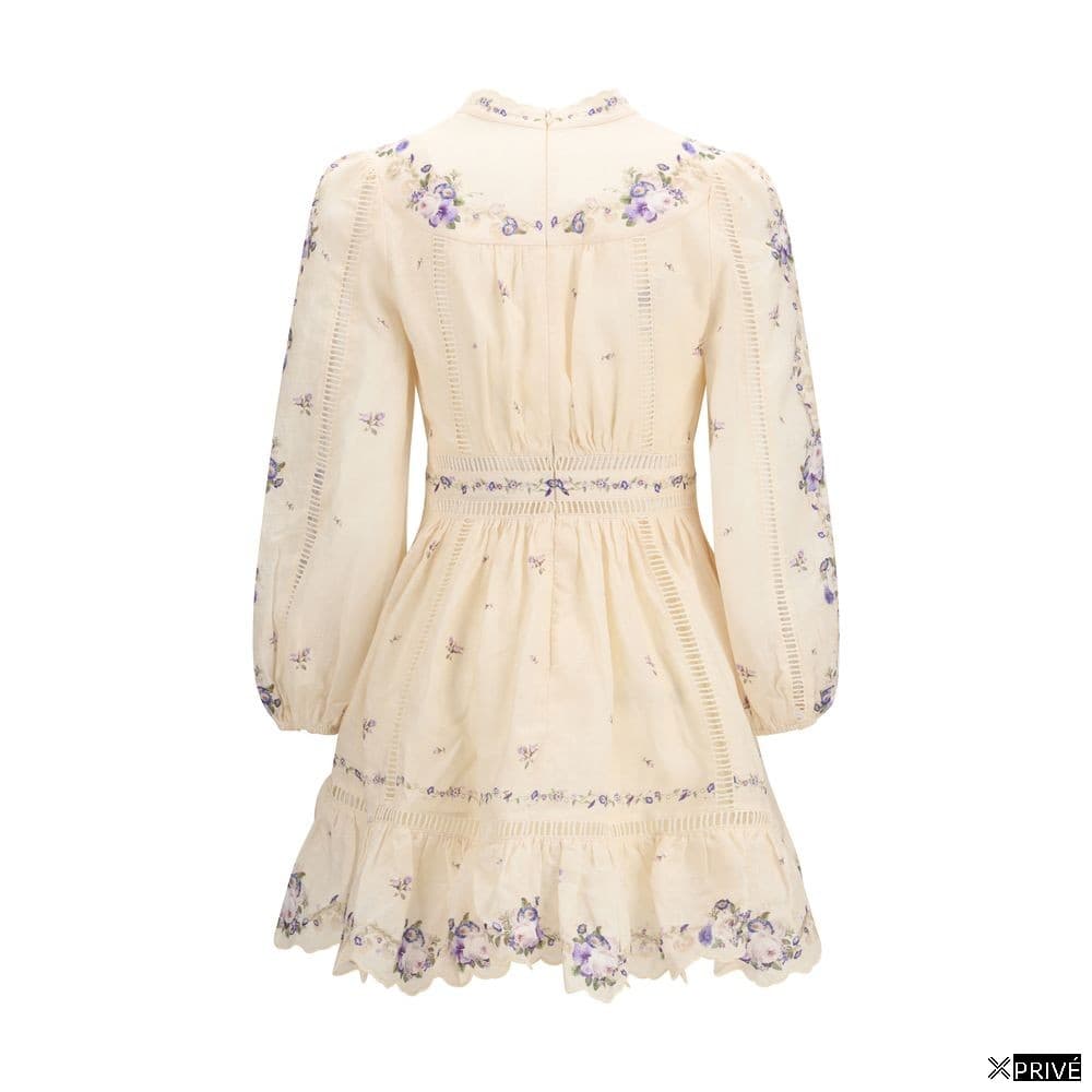 Robe beige en Lin — 2