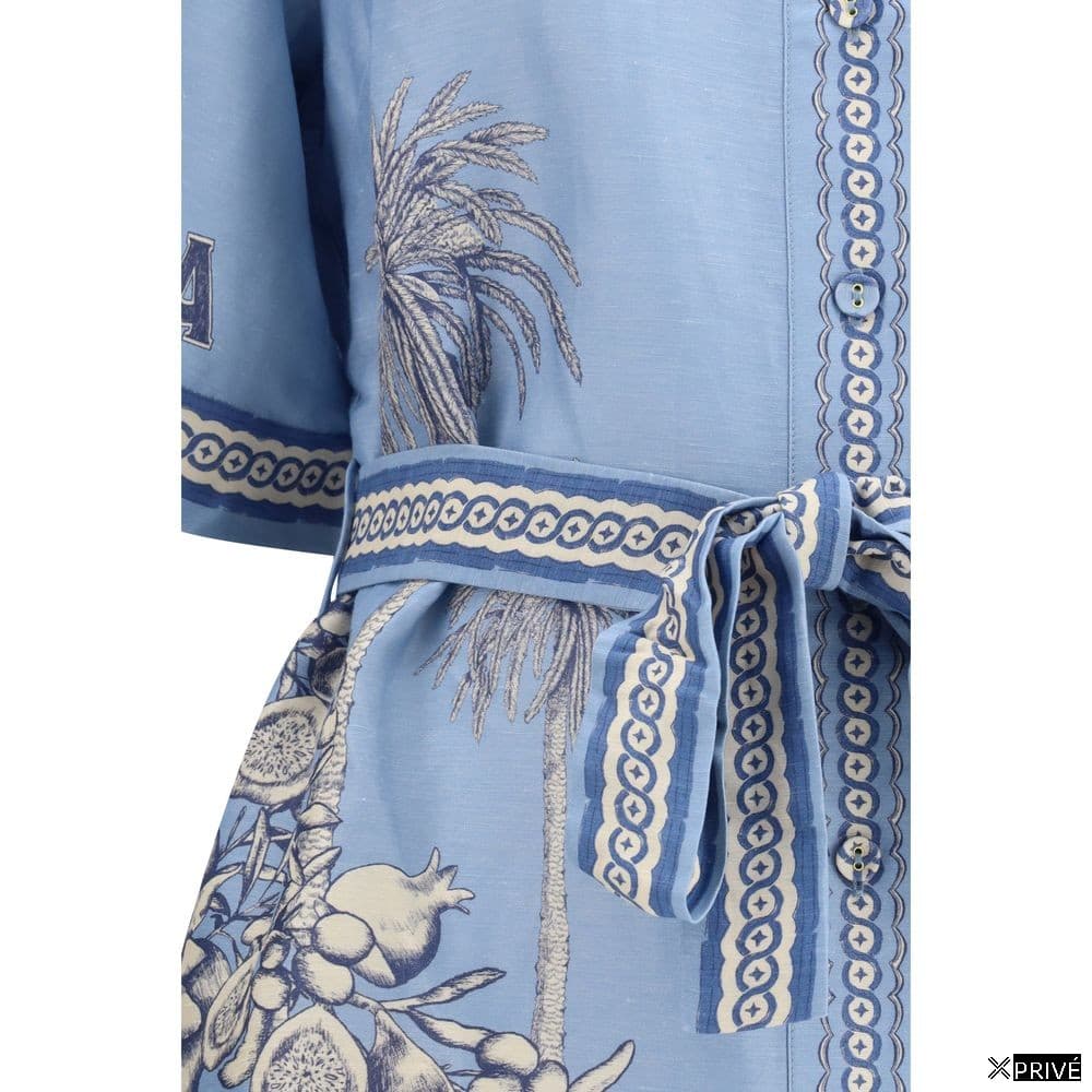 Robe bleue en Lin — 3