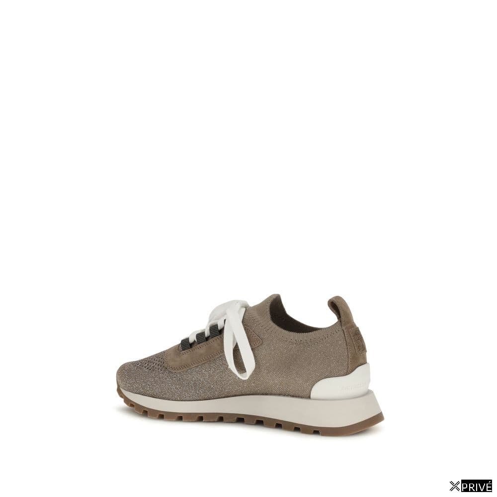 Chaussures de sport beiges en Coton — 3