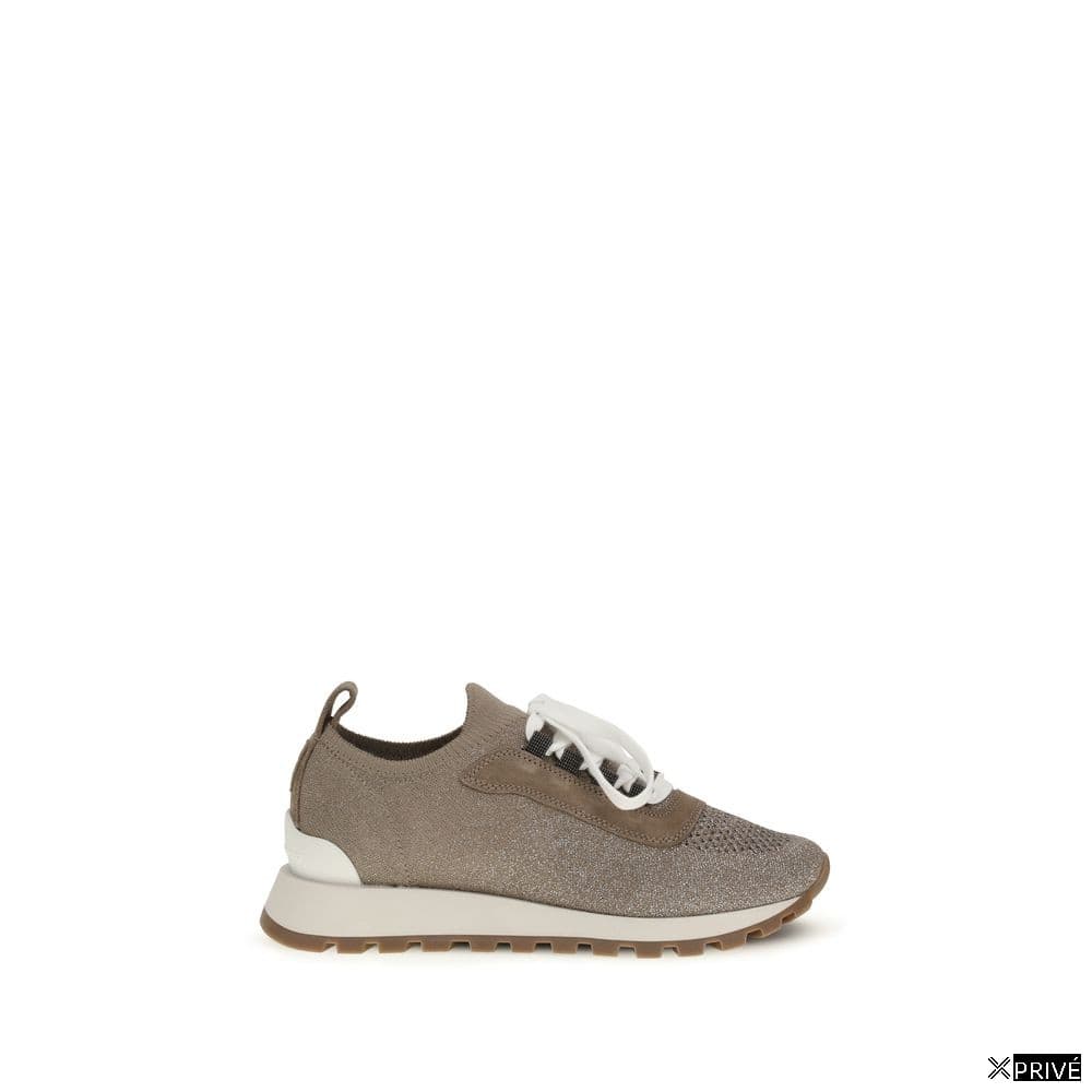 Chaussures de sport beiges en Coton — 1