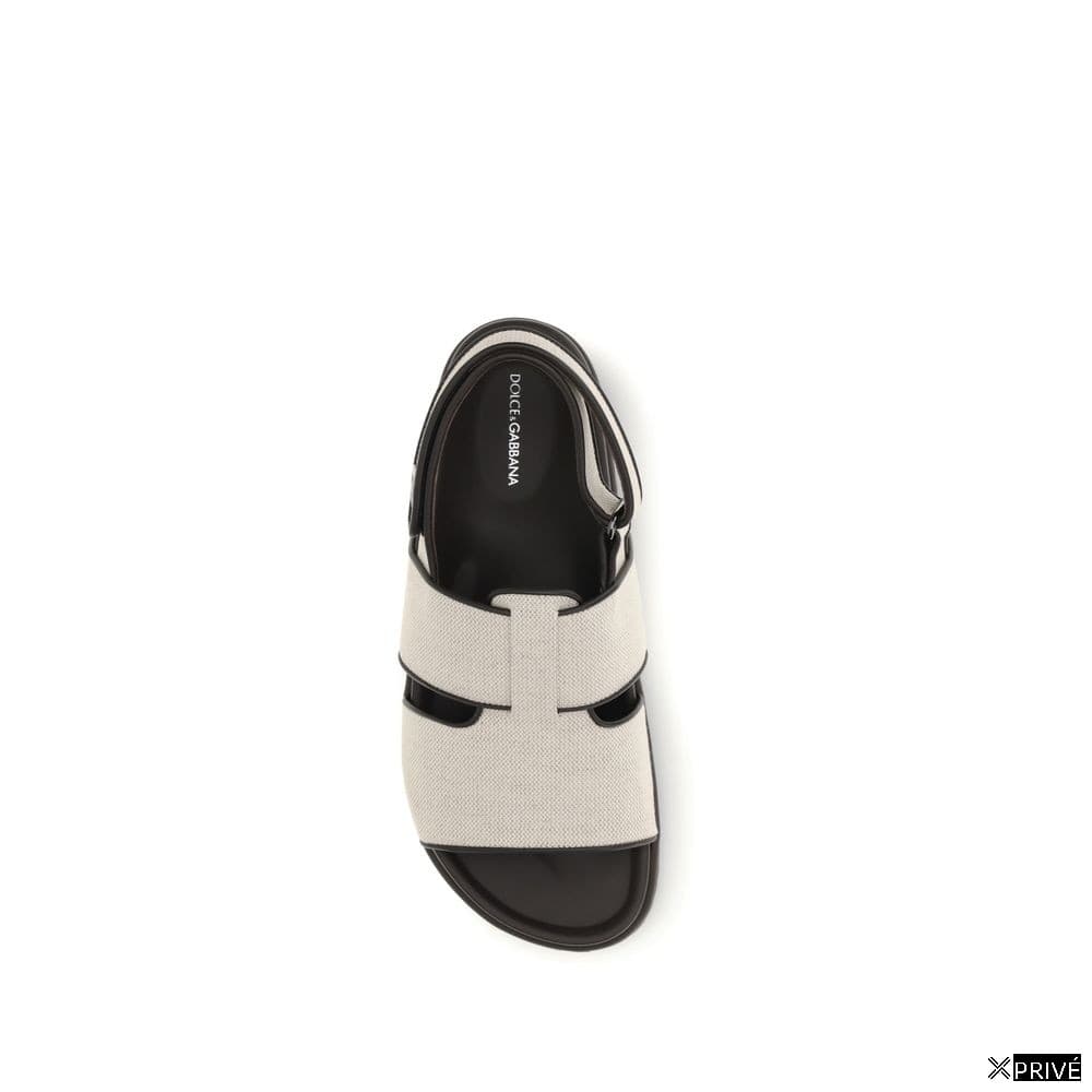 Sandales beiges en Coton — 4