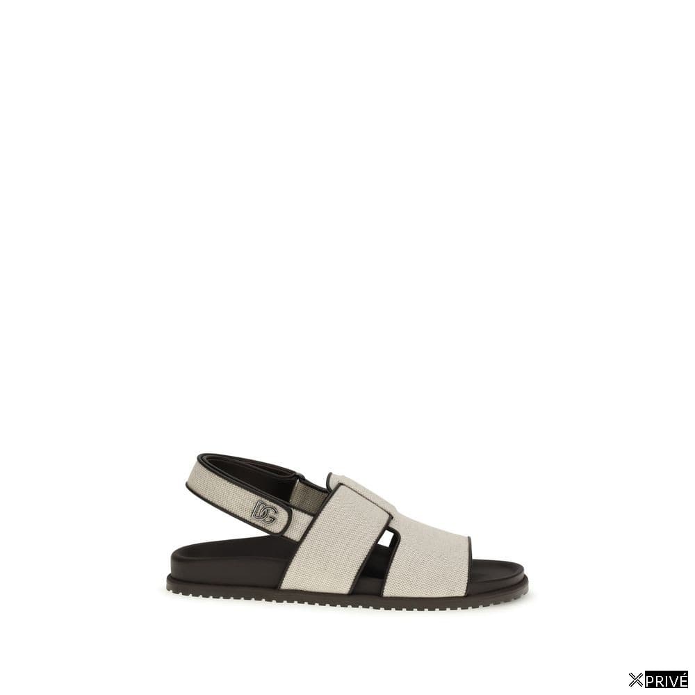 Sandales beiges en Coton — 1