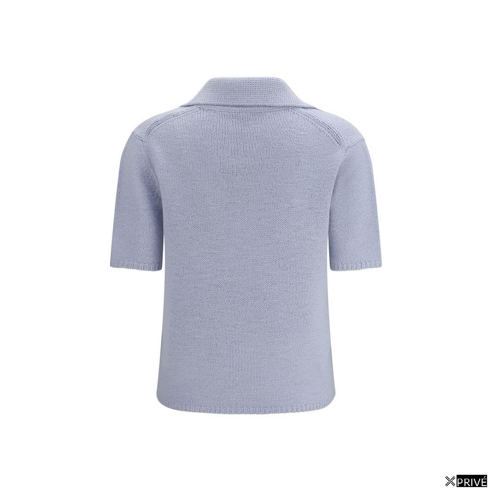 Polo bleu en Cachemire — 2