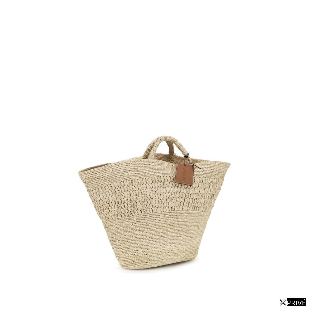 Sac à main beige en Raphia — 2
