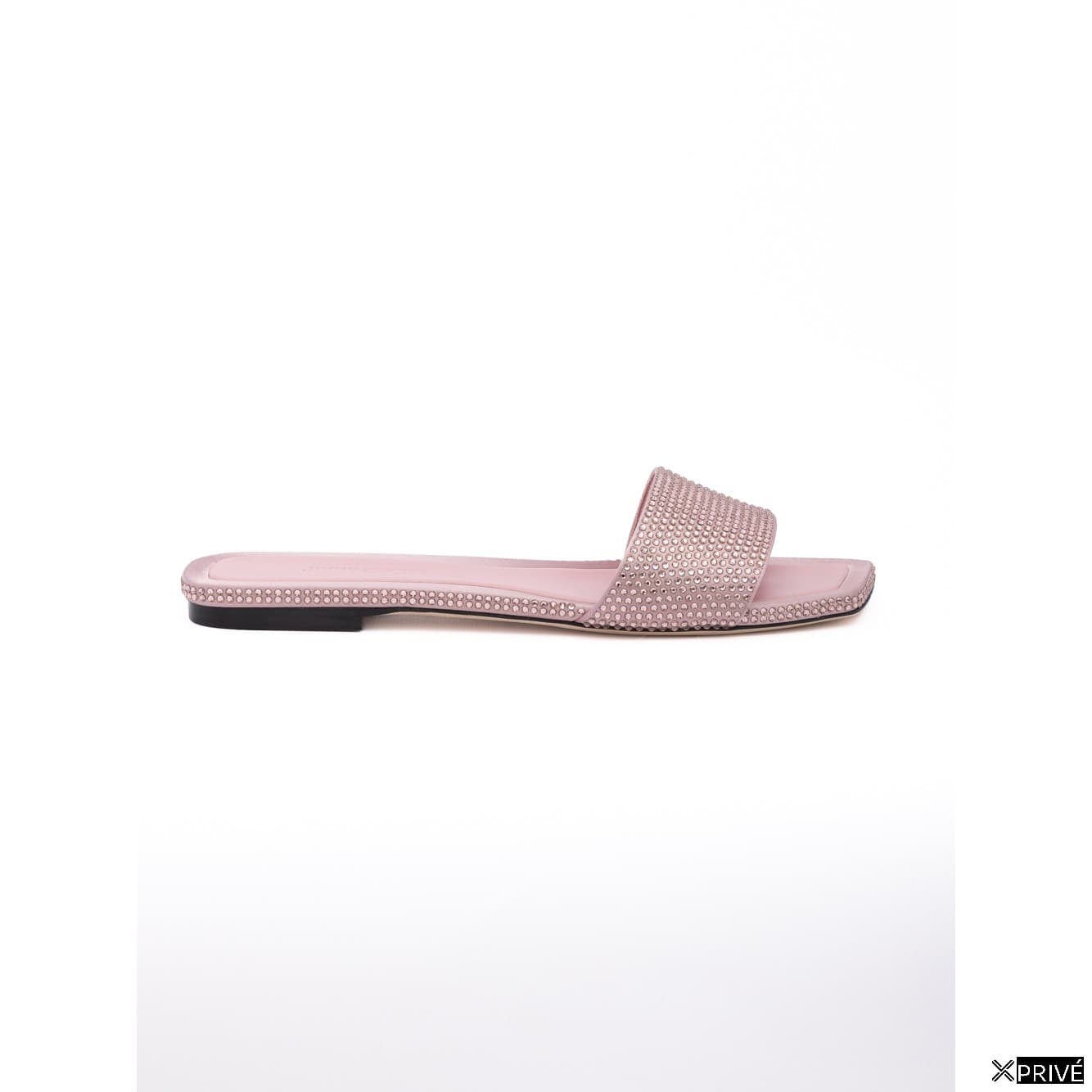 Chaussures plates roses en Satin — 1