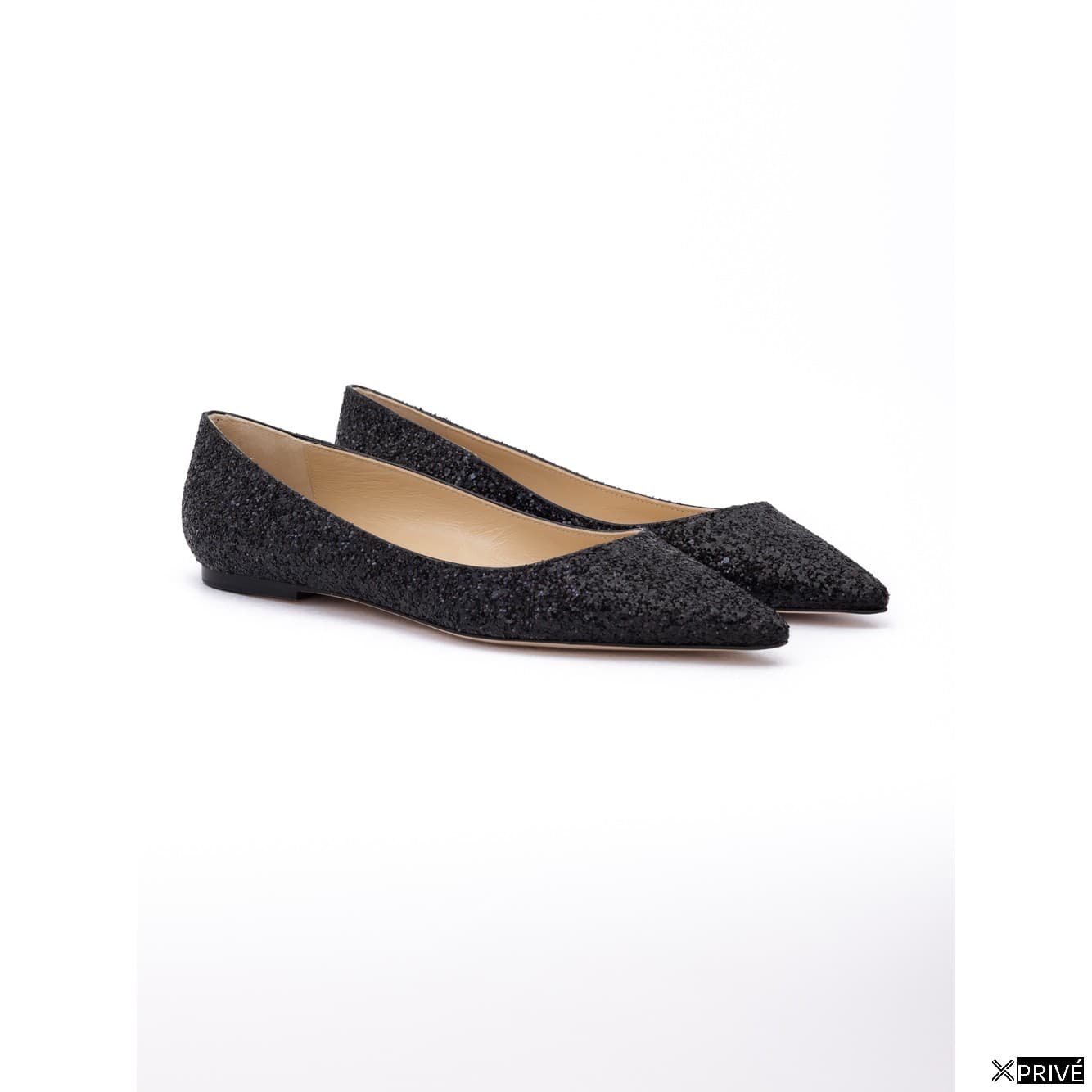 Chaussures plates noires en Tissu — 2