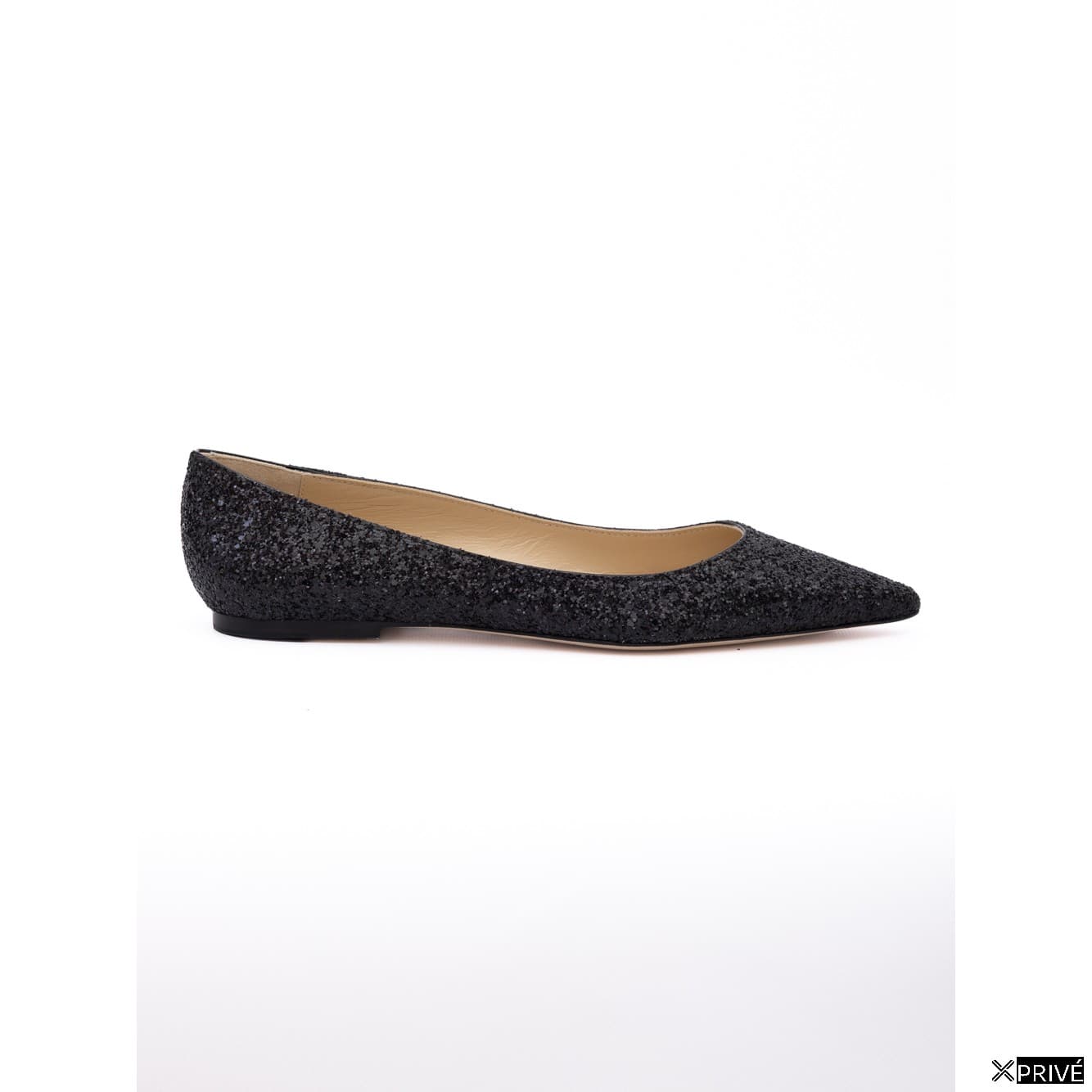 Chaussures plates noires en Tissu — 1