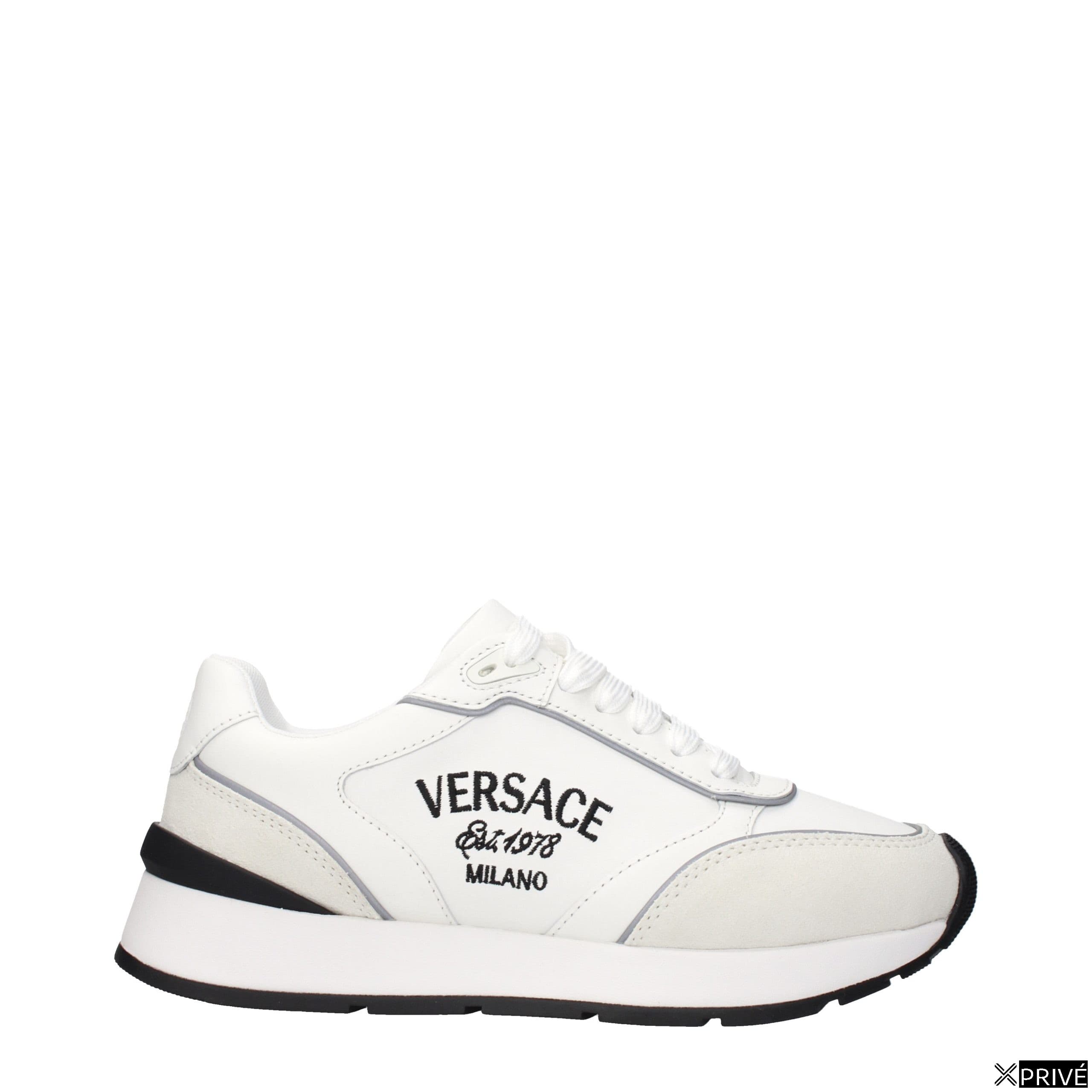 White Leather Low Top Sneakers — 1