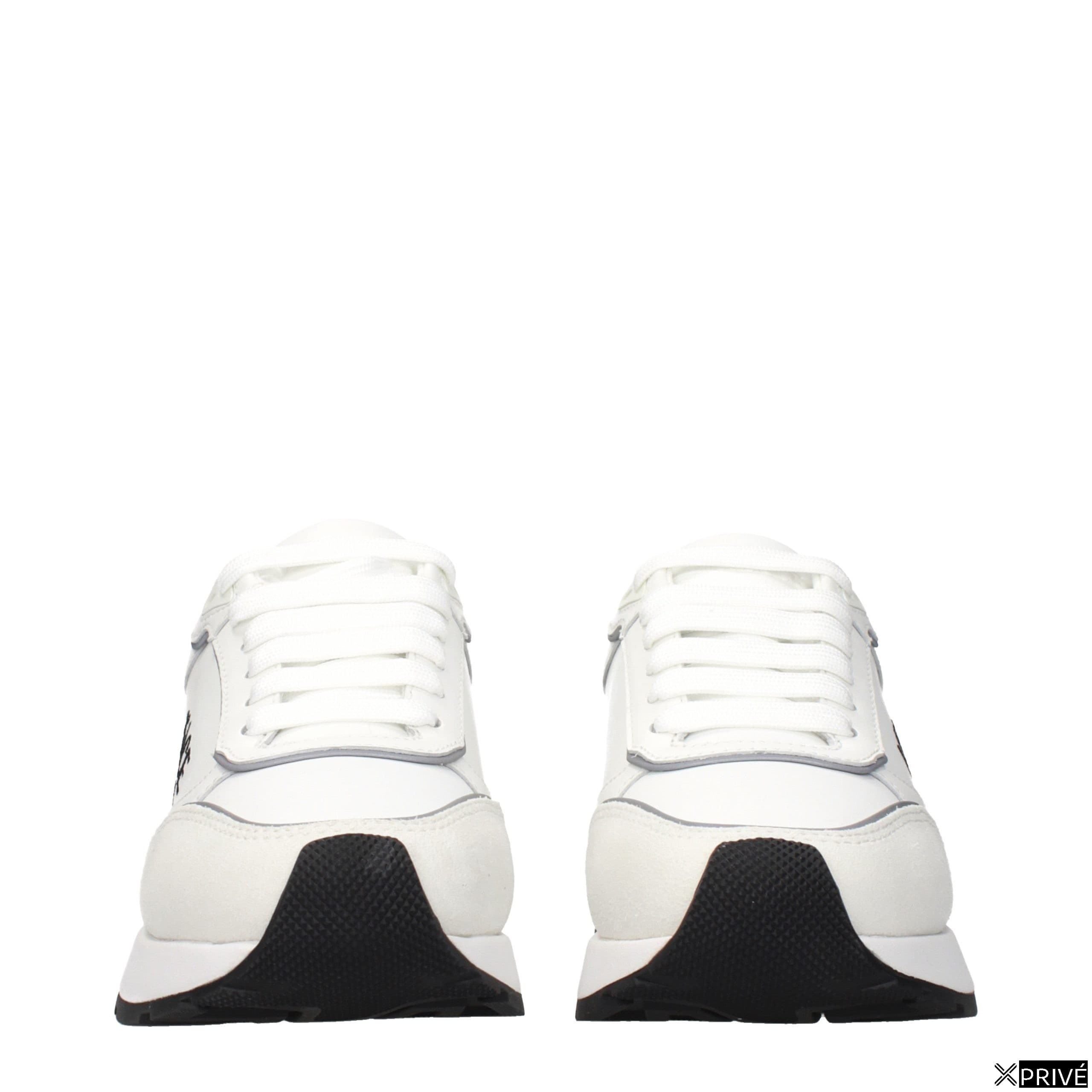 White Leather Low Top Sneakers — 3
