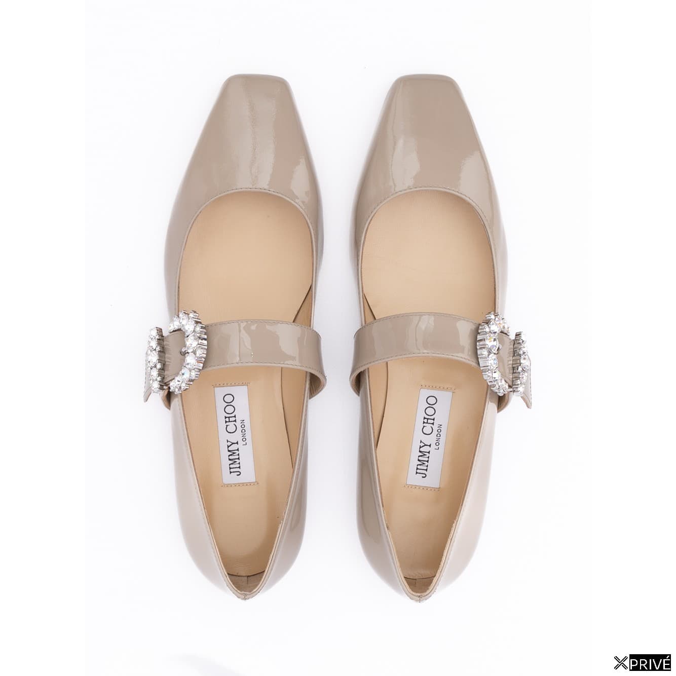 Chaussures plates beiges en Cuir — 3