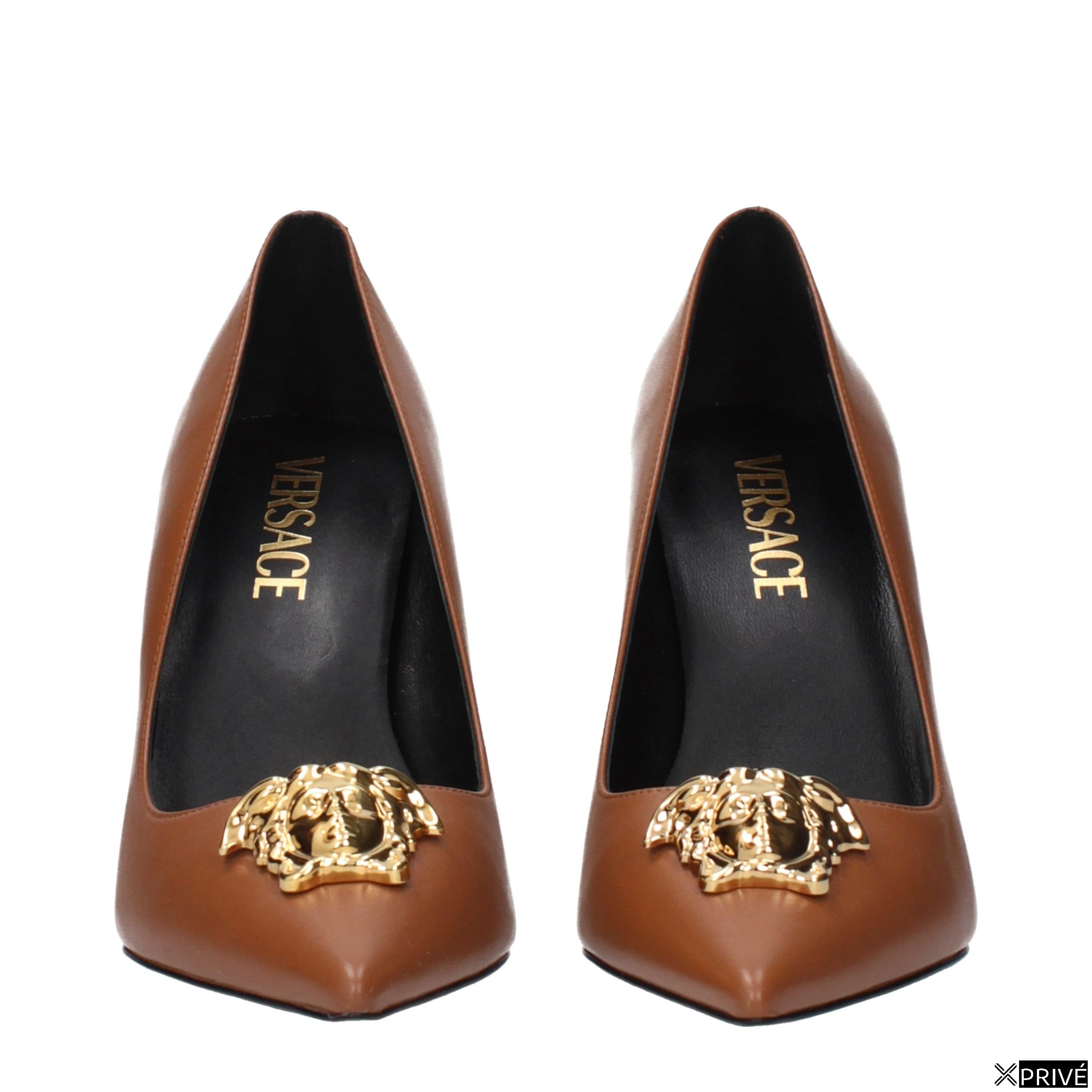 Brown Leather High Heel Pumps — 3