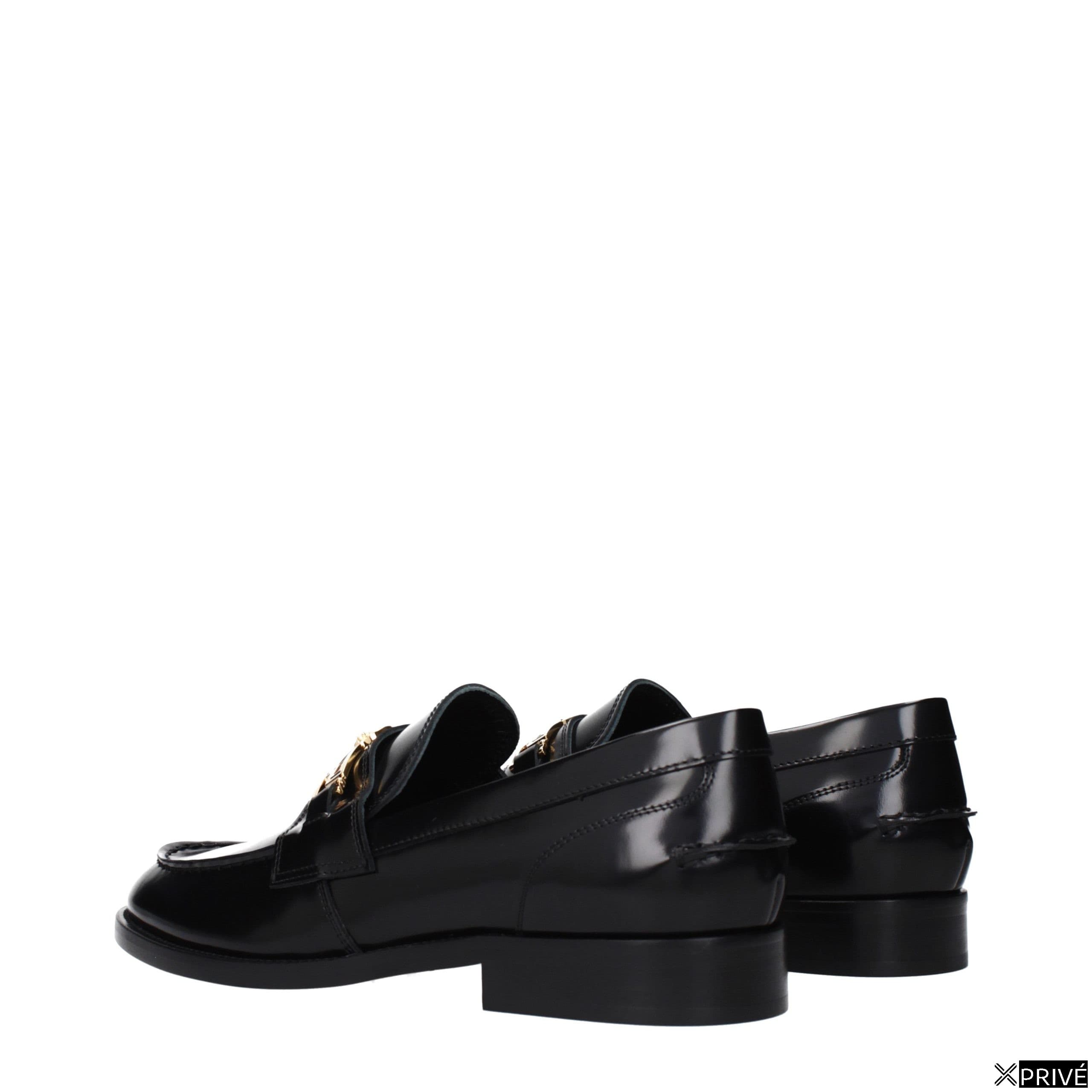 Black Leather Slip-On Loafers — 4