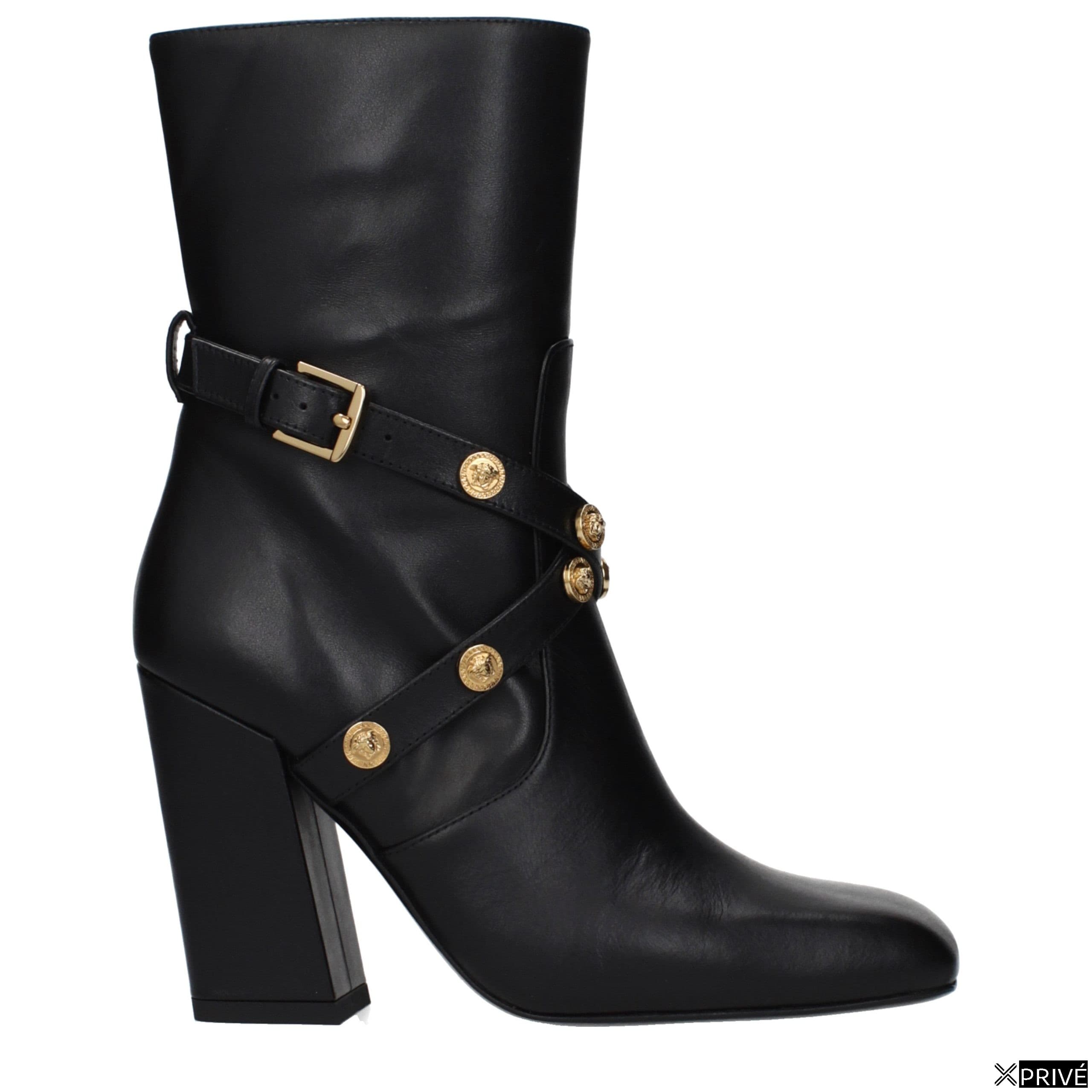 Black Leather Ankle Boots — 1