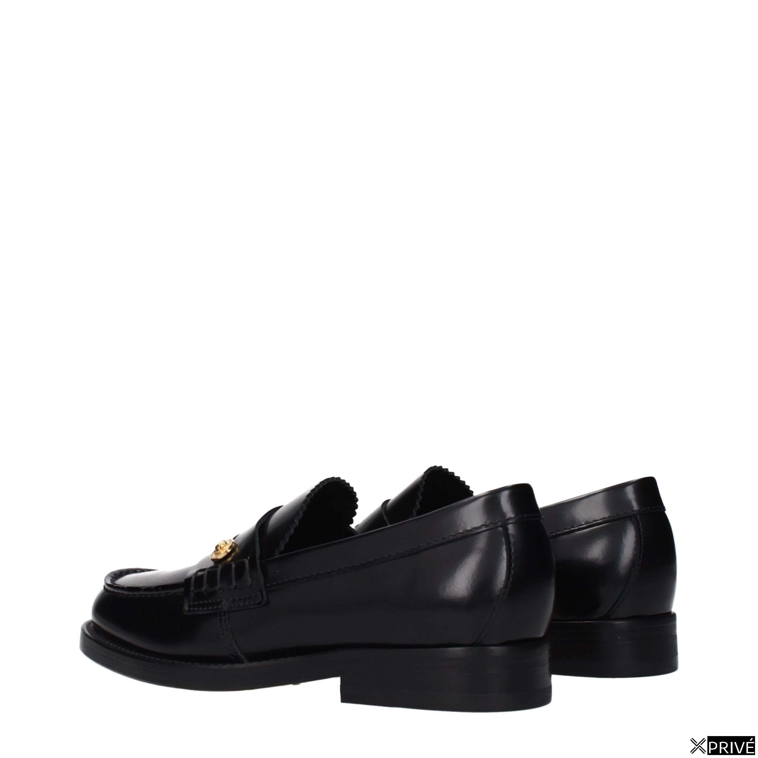 Black Leather Slip-On Loafers — 4