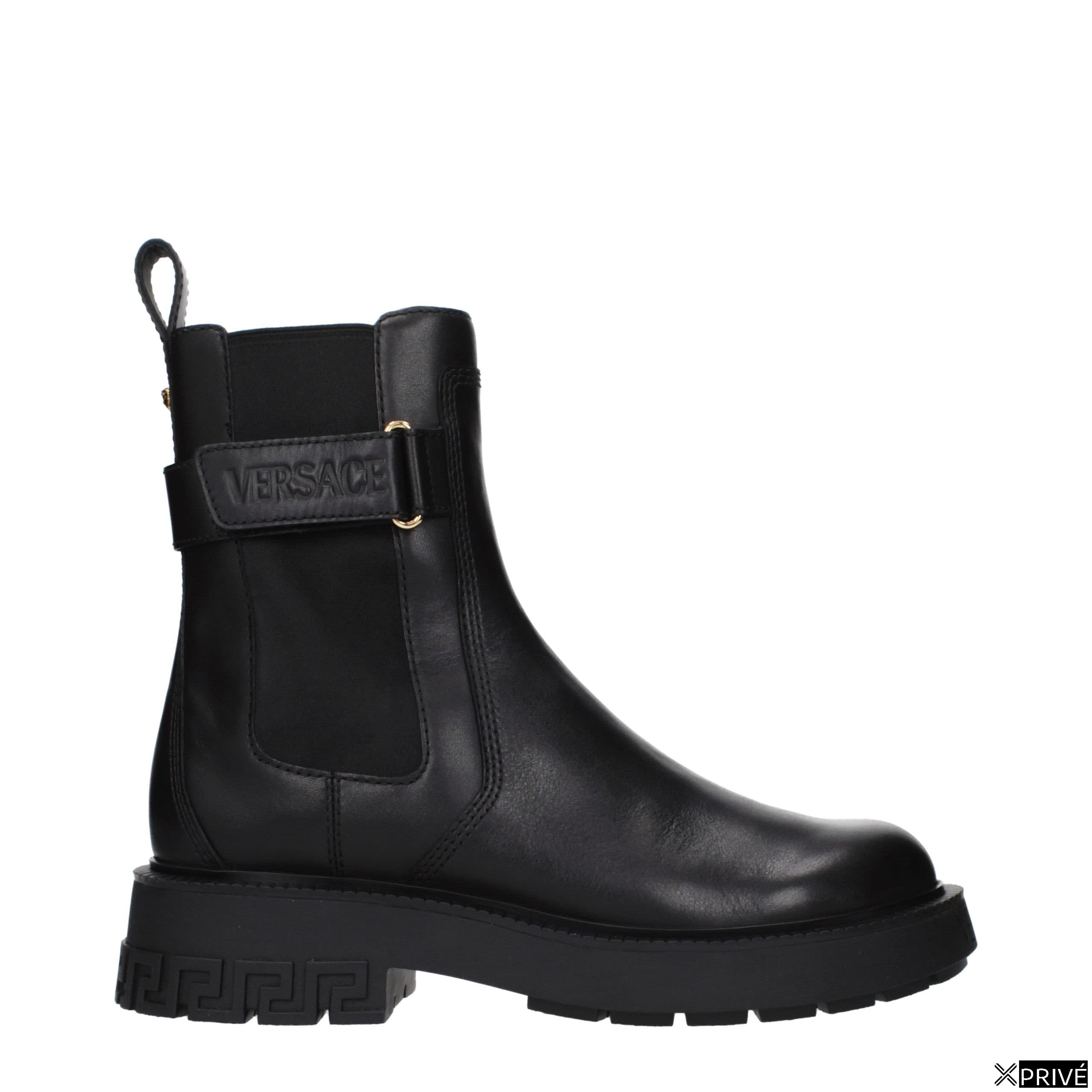 Black Leather Ankle Boots — 1