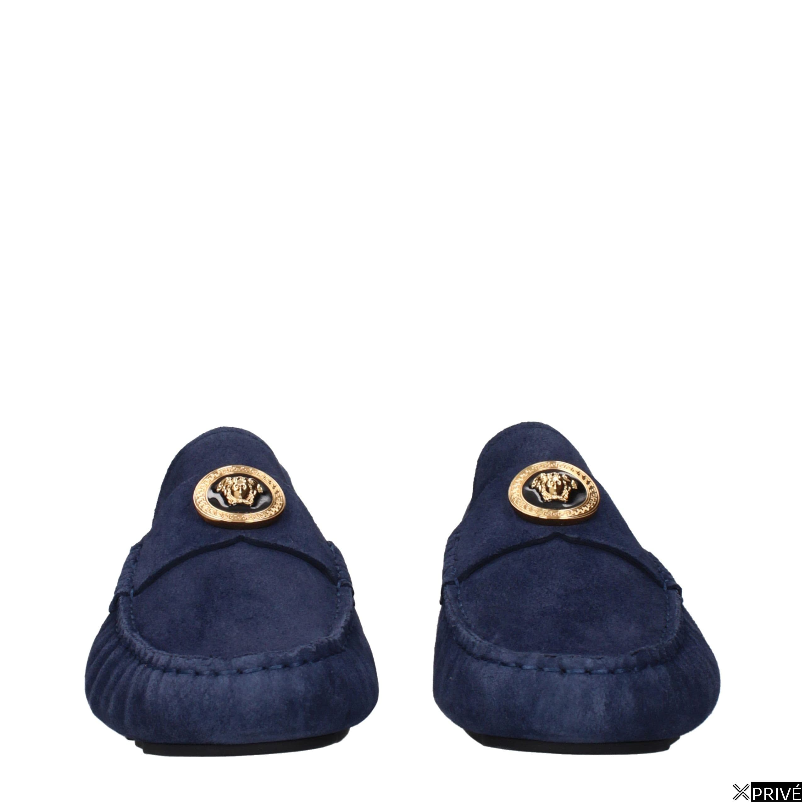 Blue Leather Slip-On Loafers — 3