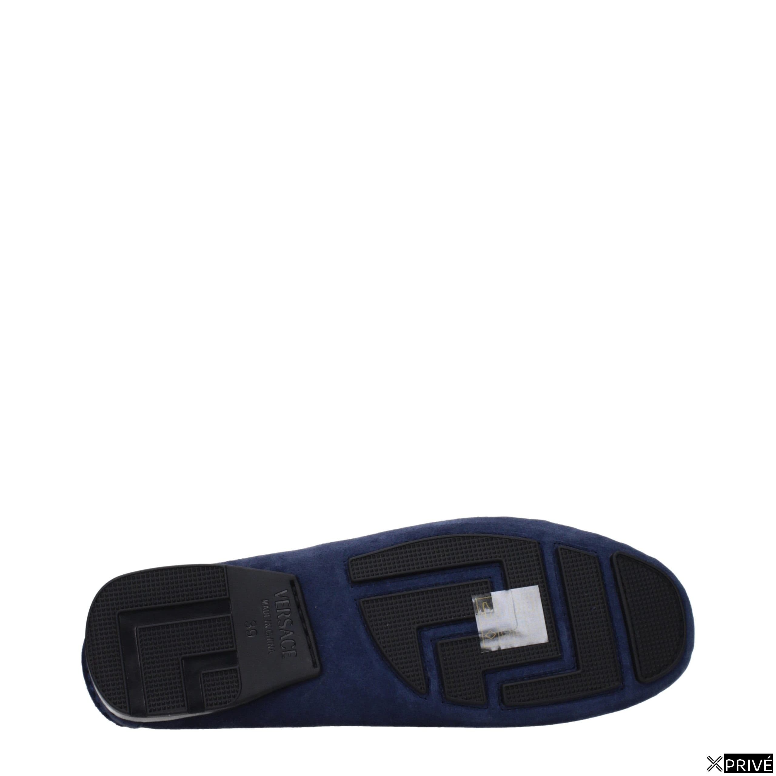 Blue Leather Slip-On Loafers — 5