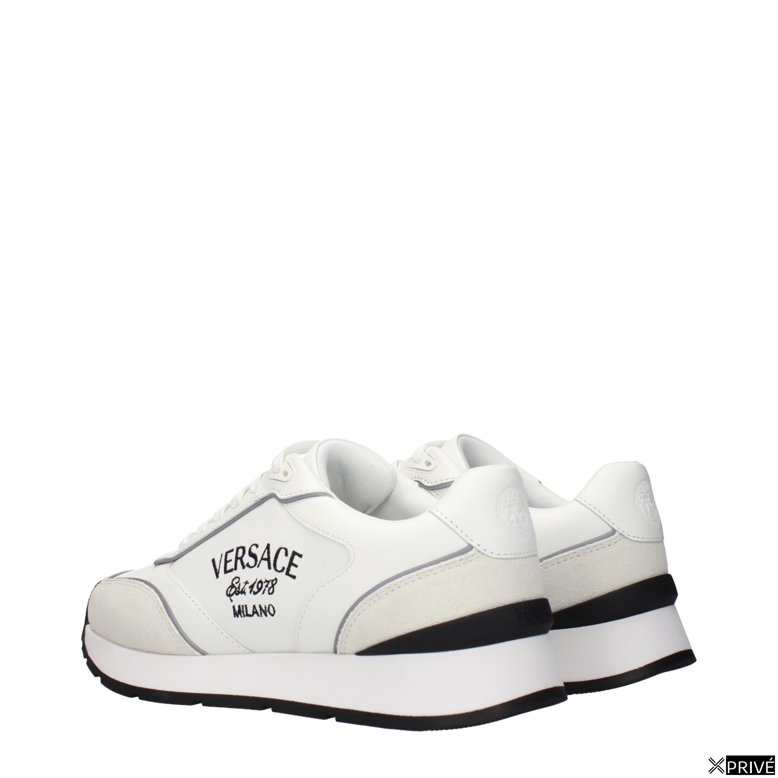 White Leather Athletic Sneakers — 4