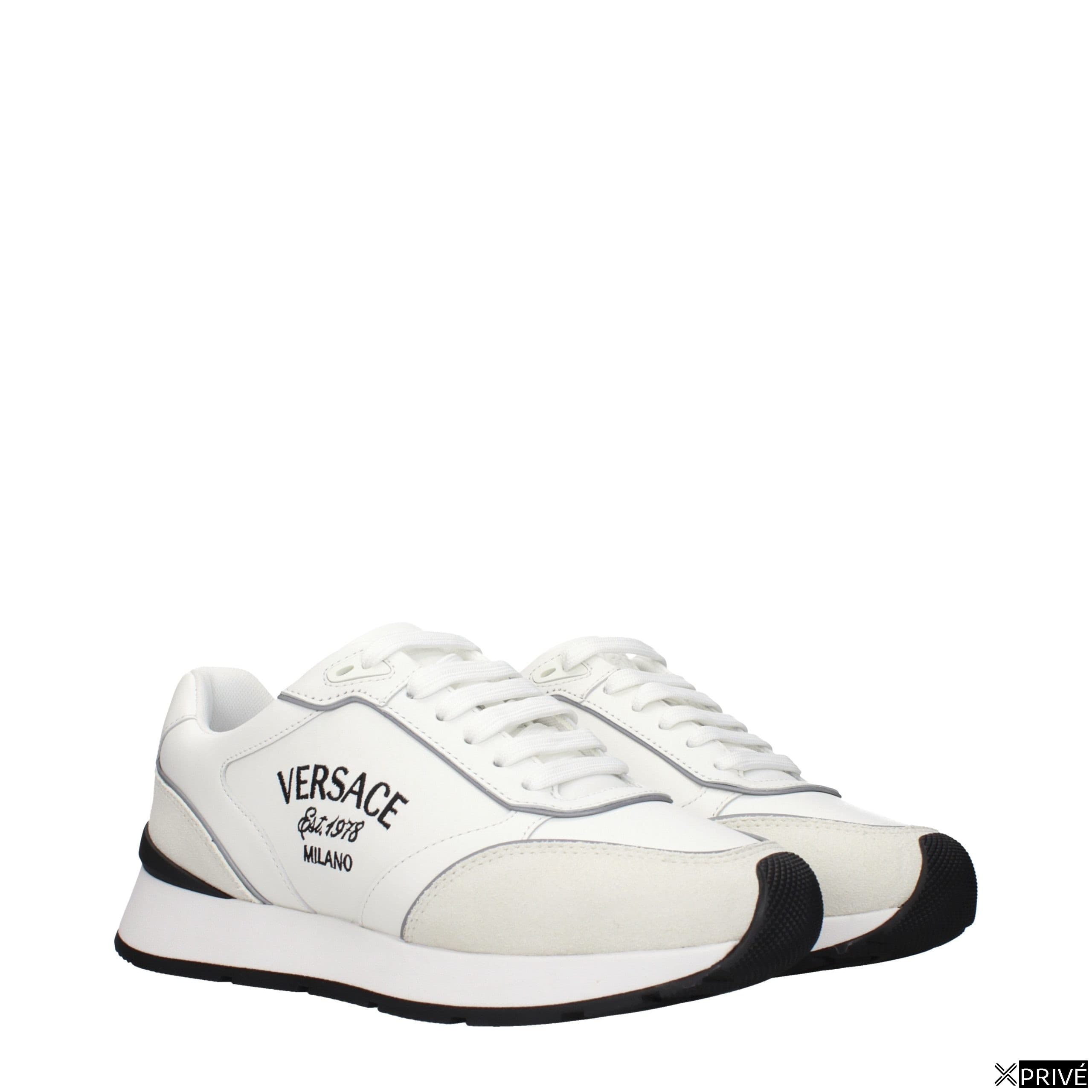 White Leather Athletic Sneakers — 2