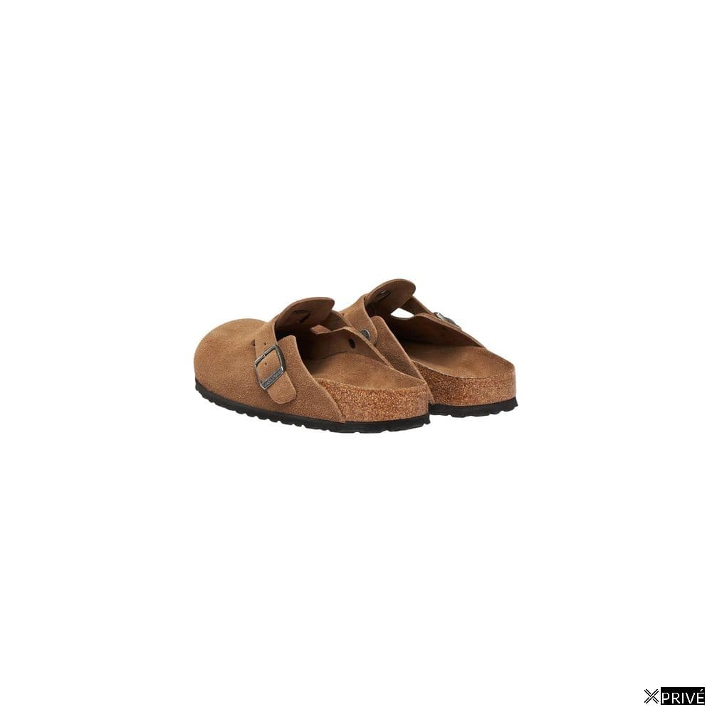 Beige Suede Leather Mules — 3