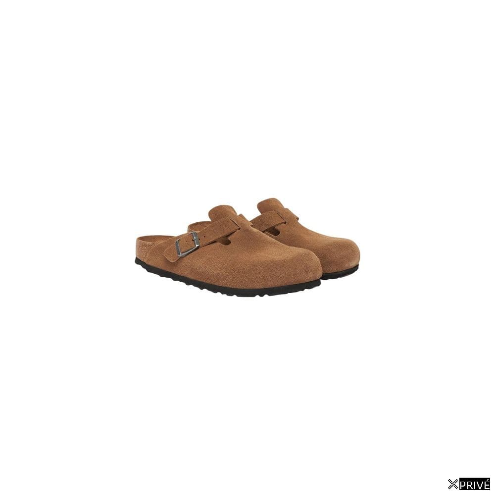 Beige Suede Leather Mules — 2