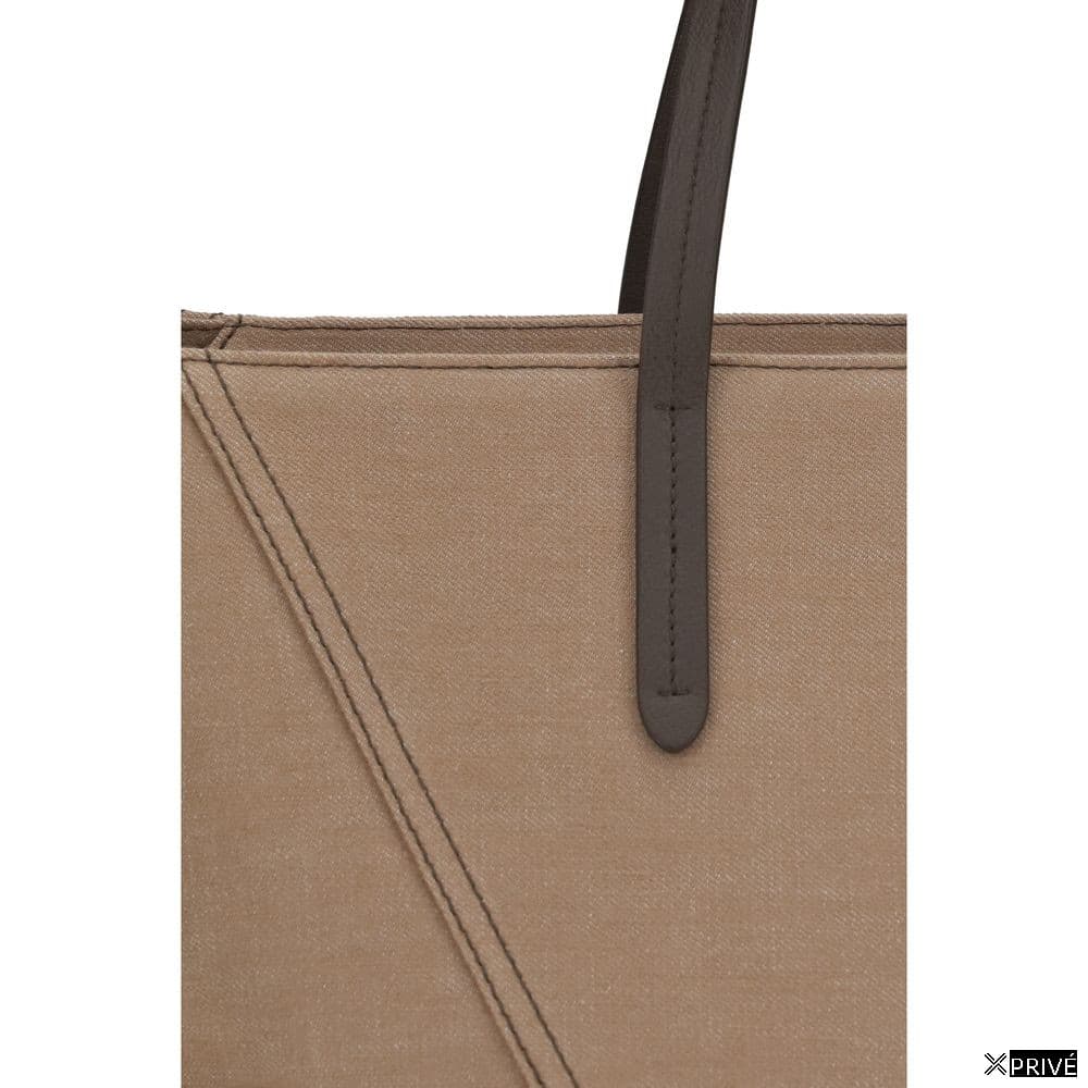 Sac bandoulière beige en Coton — 4