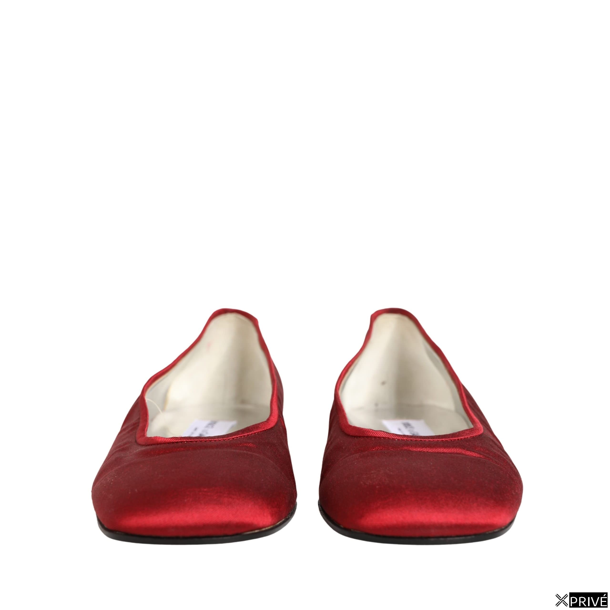 Chaussures plates rouges en Satin — 3