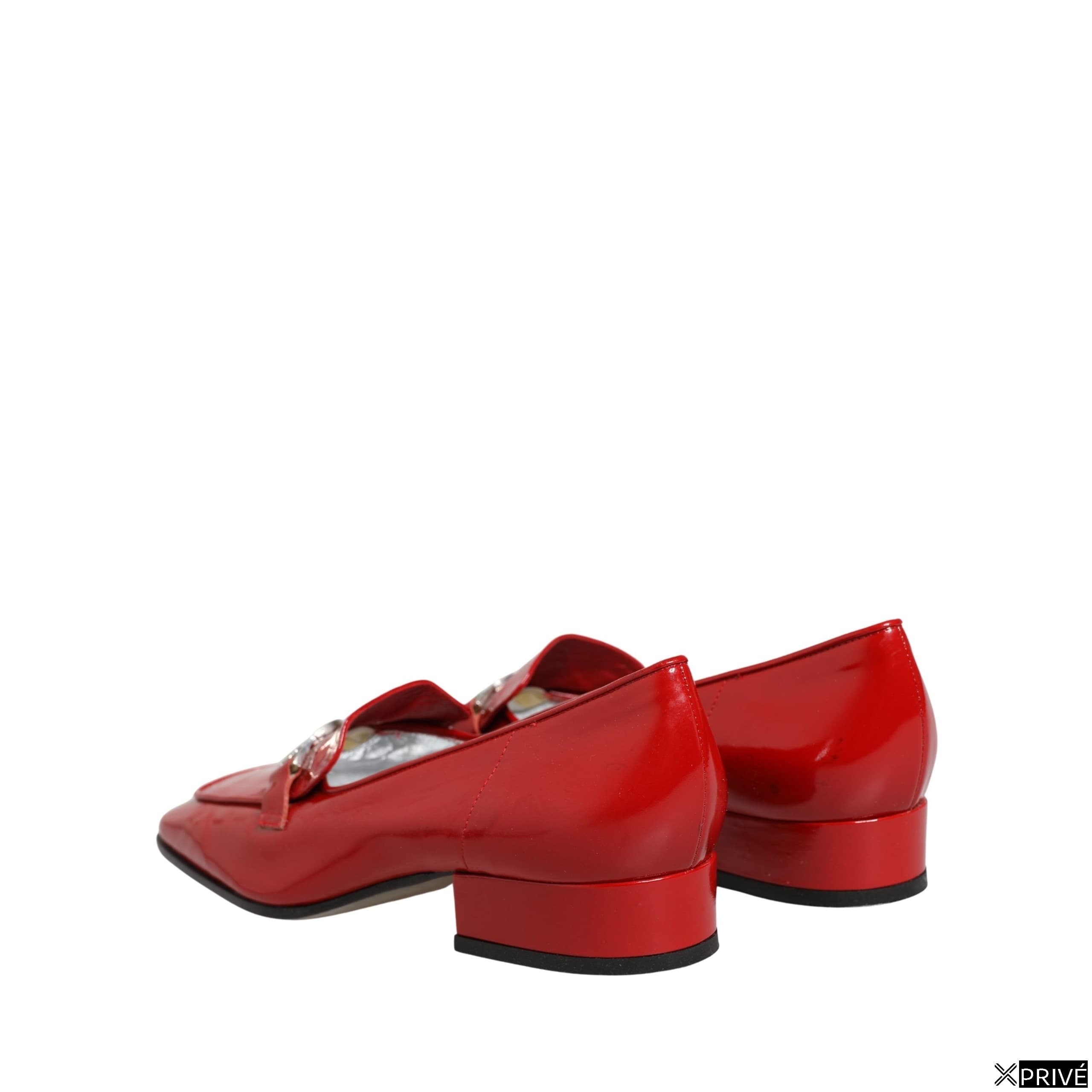 Chaussures plates jaunes en Cuir — 6