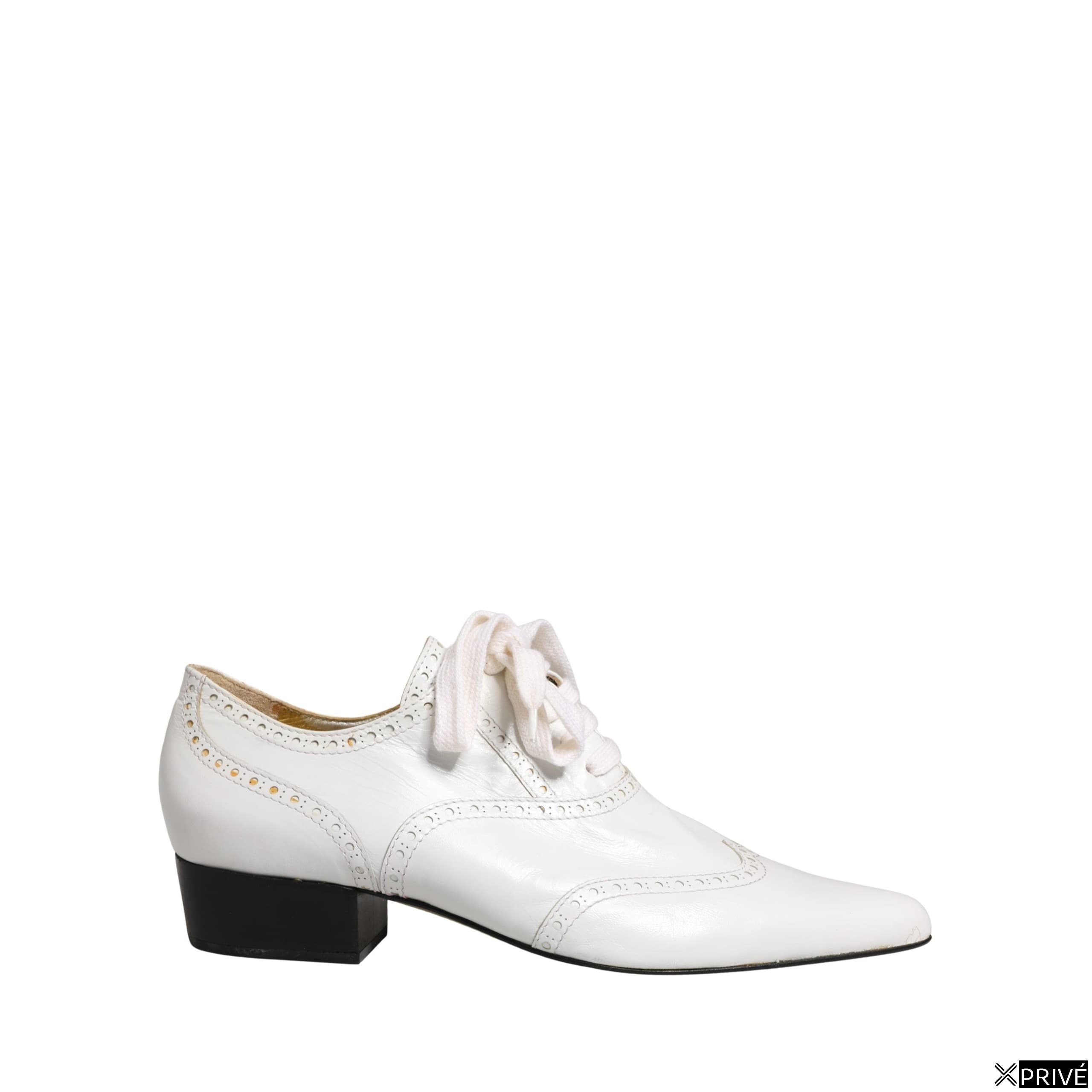 Chaussures plates blanches en Cuir — 1