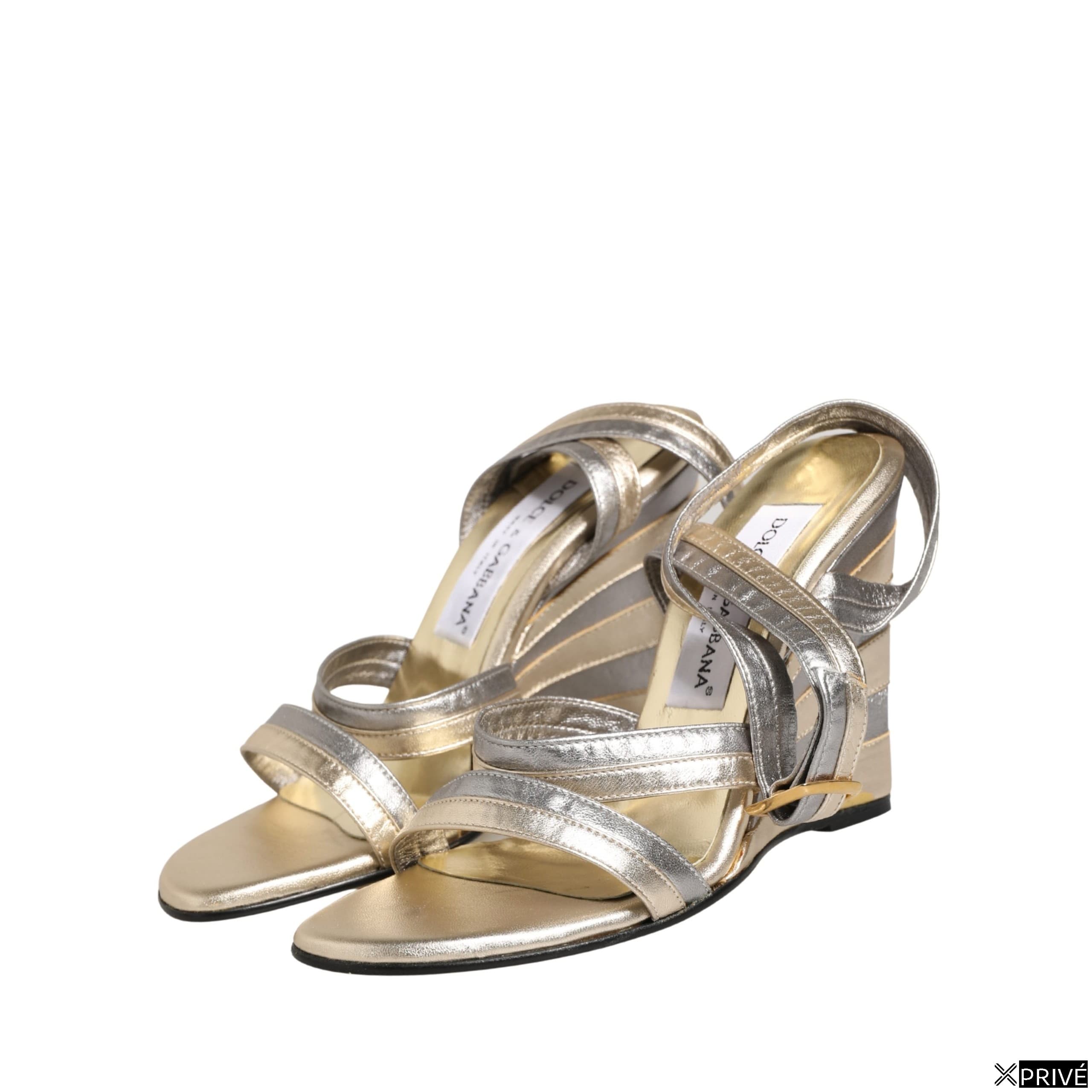 Sandales dorées en Cuir — 6