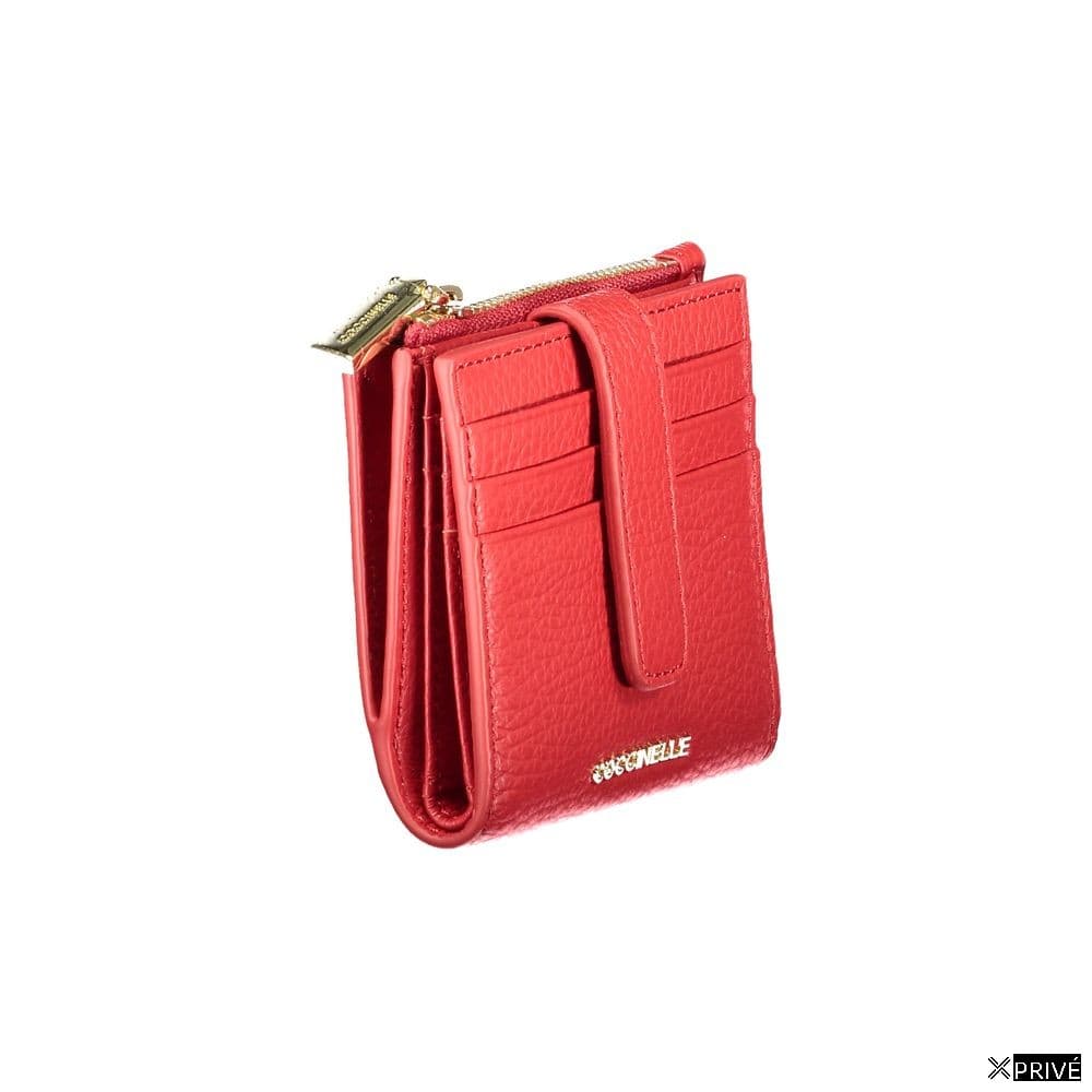 Portefeuille rouge en Cuir — 3