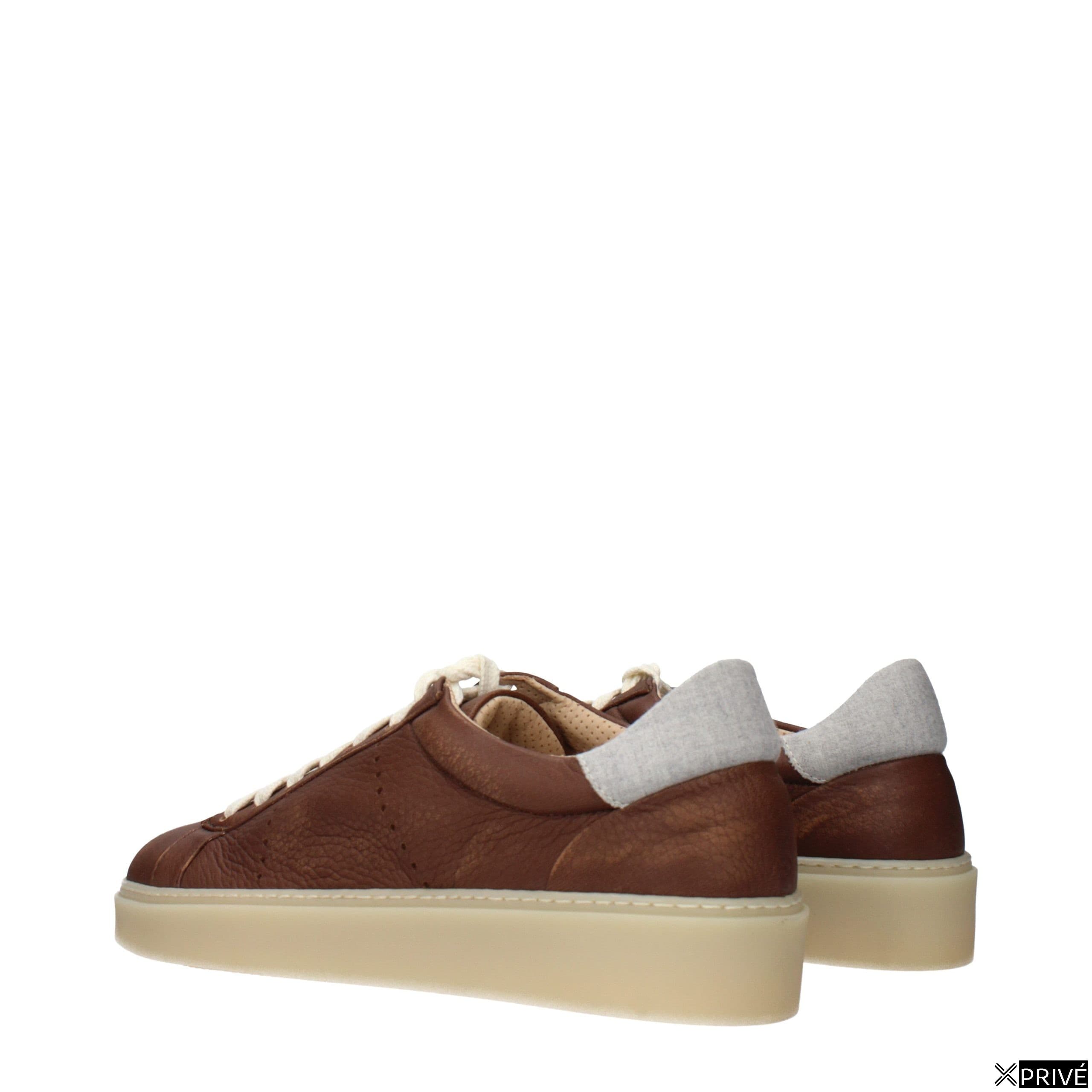 Chaussures de sport brunes en Cuir — 4