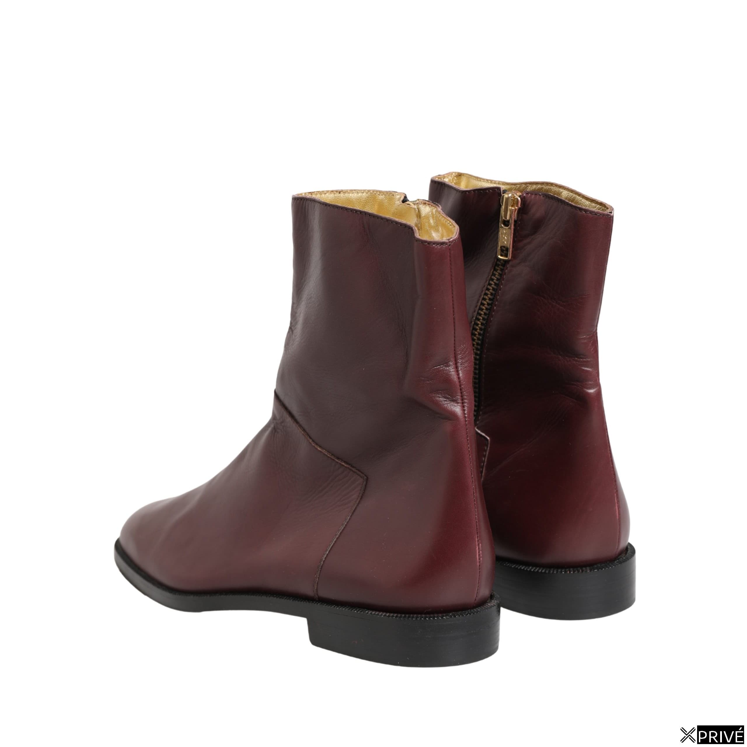 Bottes bordeaux en Cuir — 5